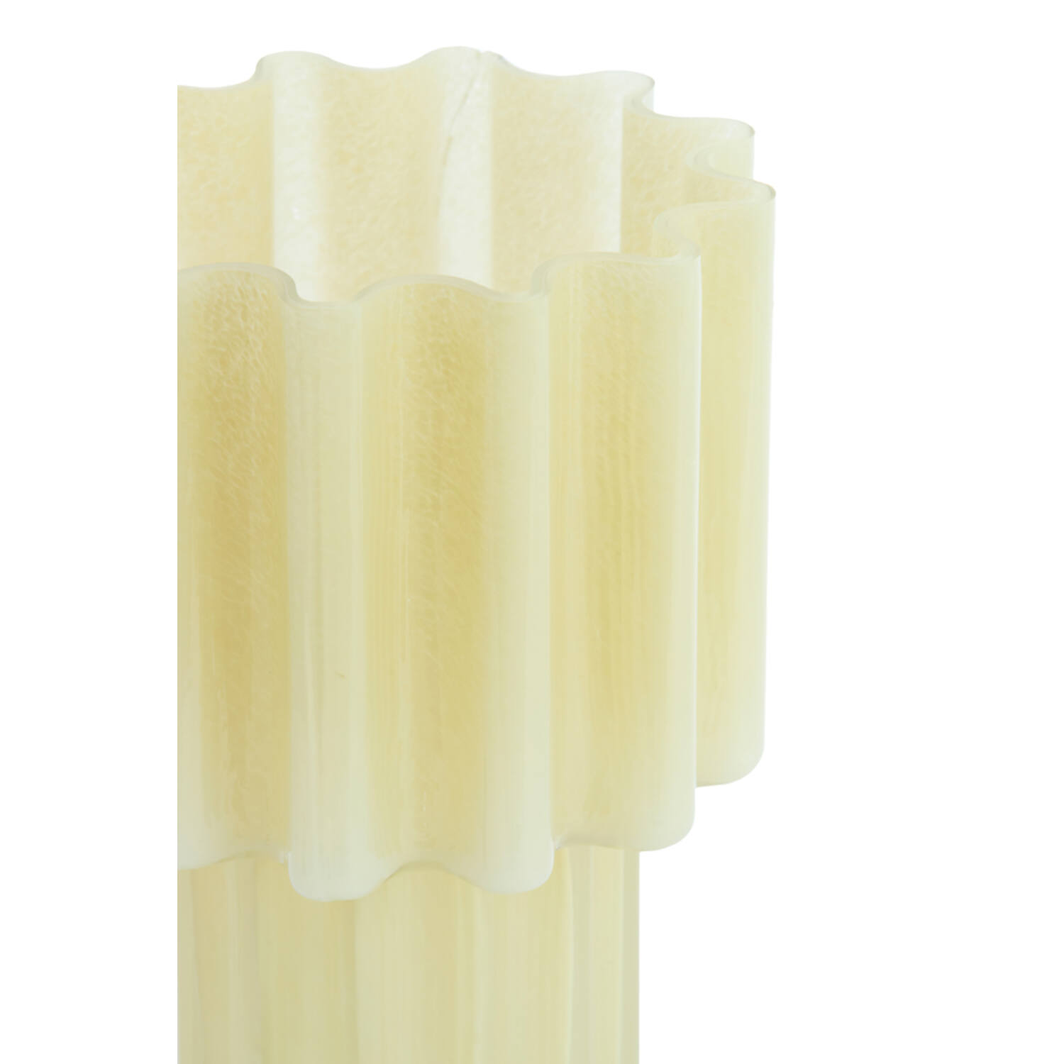 Vase Ø18x34,5 cm KOYARI glass cream