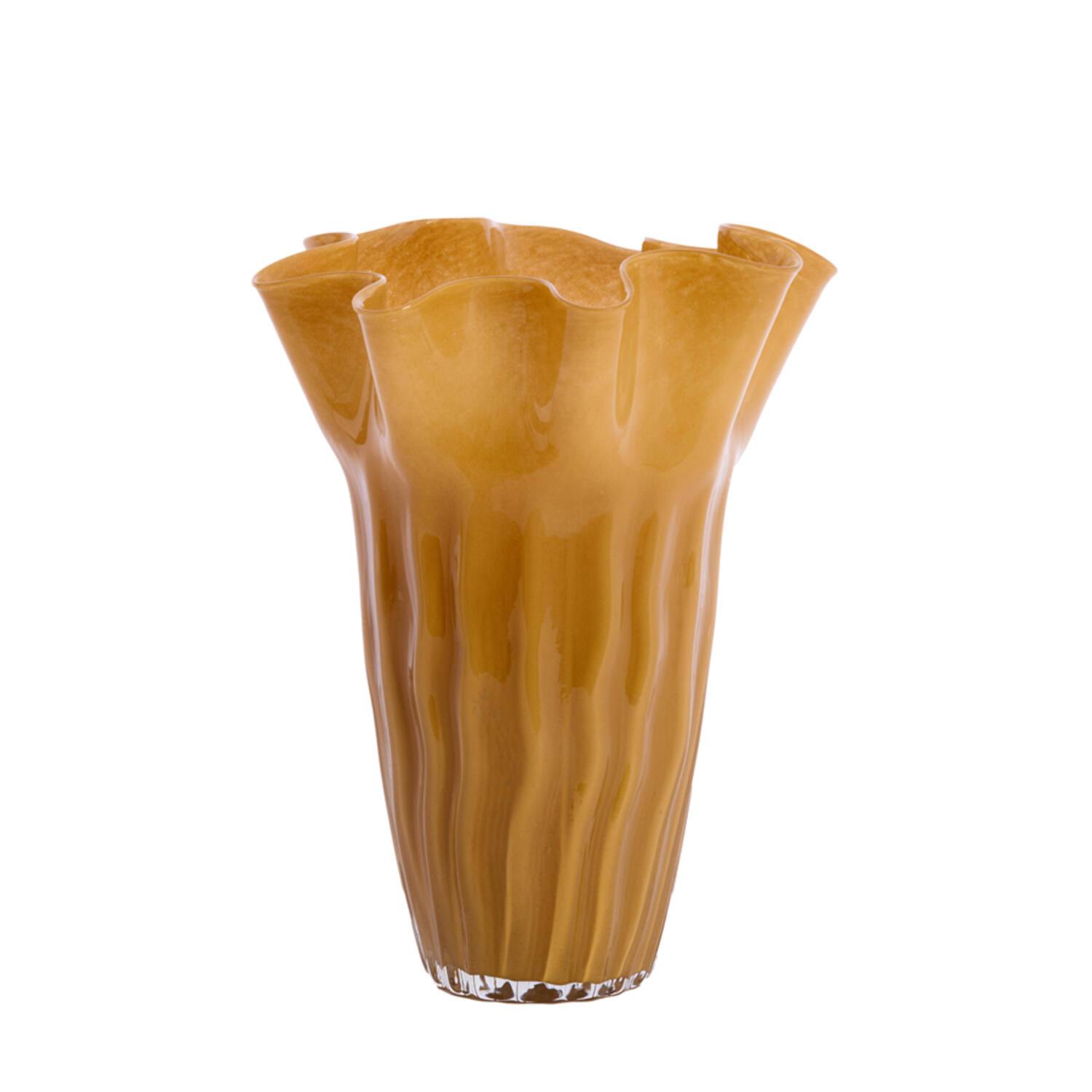 Vase Ø26x35,5 cm KAMAY glass caramel