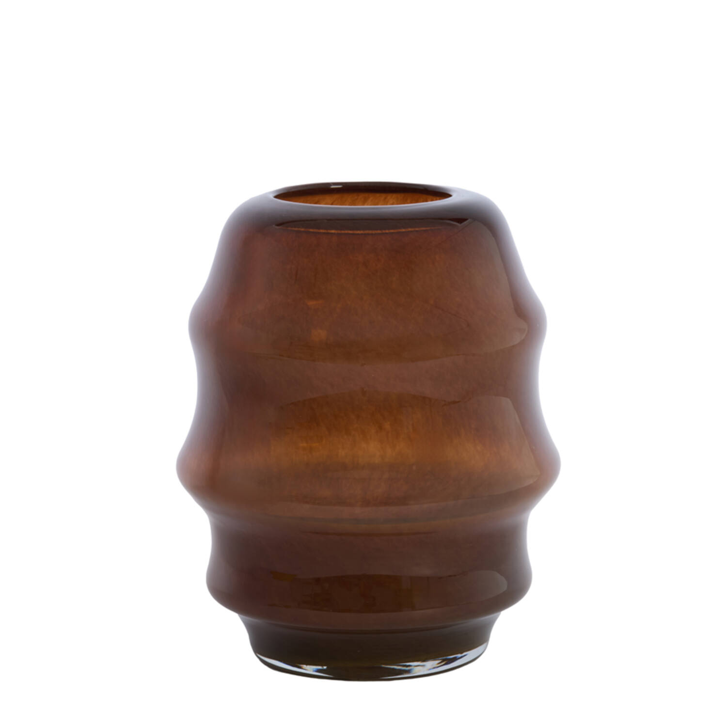 Vaas Ø26x34,5 cm JAMANOTA glas donker bruin