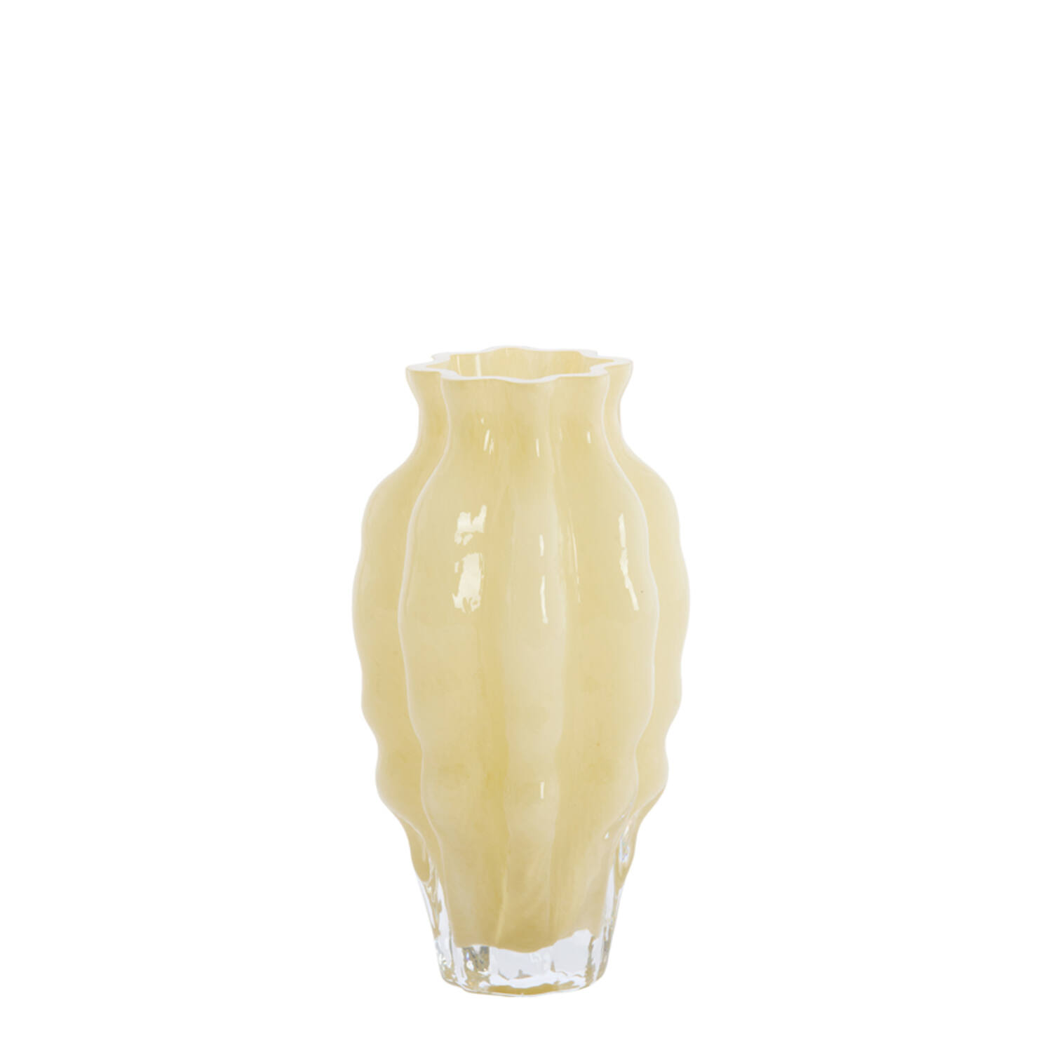 Vase Ø13x24 cm MODANZA glass cream