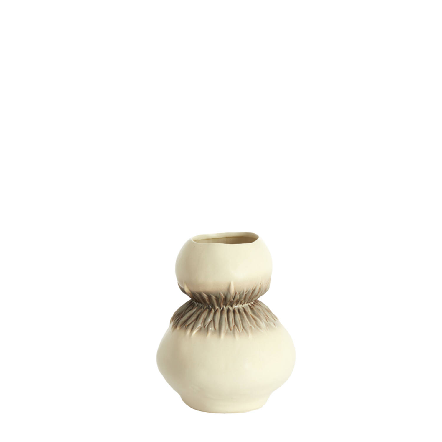 Vase deco Ø23,5x29,5 cm AVERA ceramics cream-brown