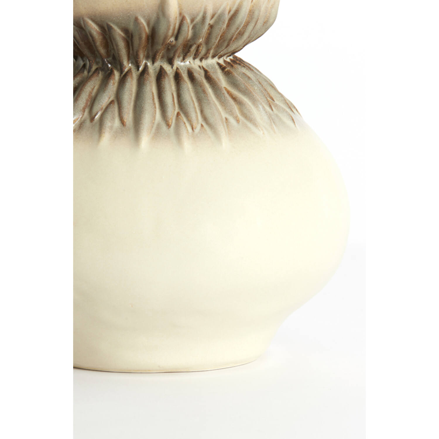 Vase deco Ø23,5x29,5 cm AVERA ceramics cream-brown
