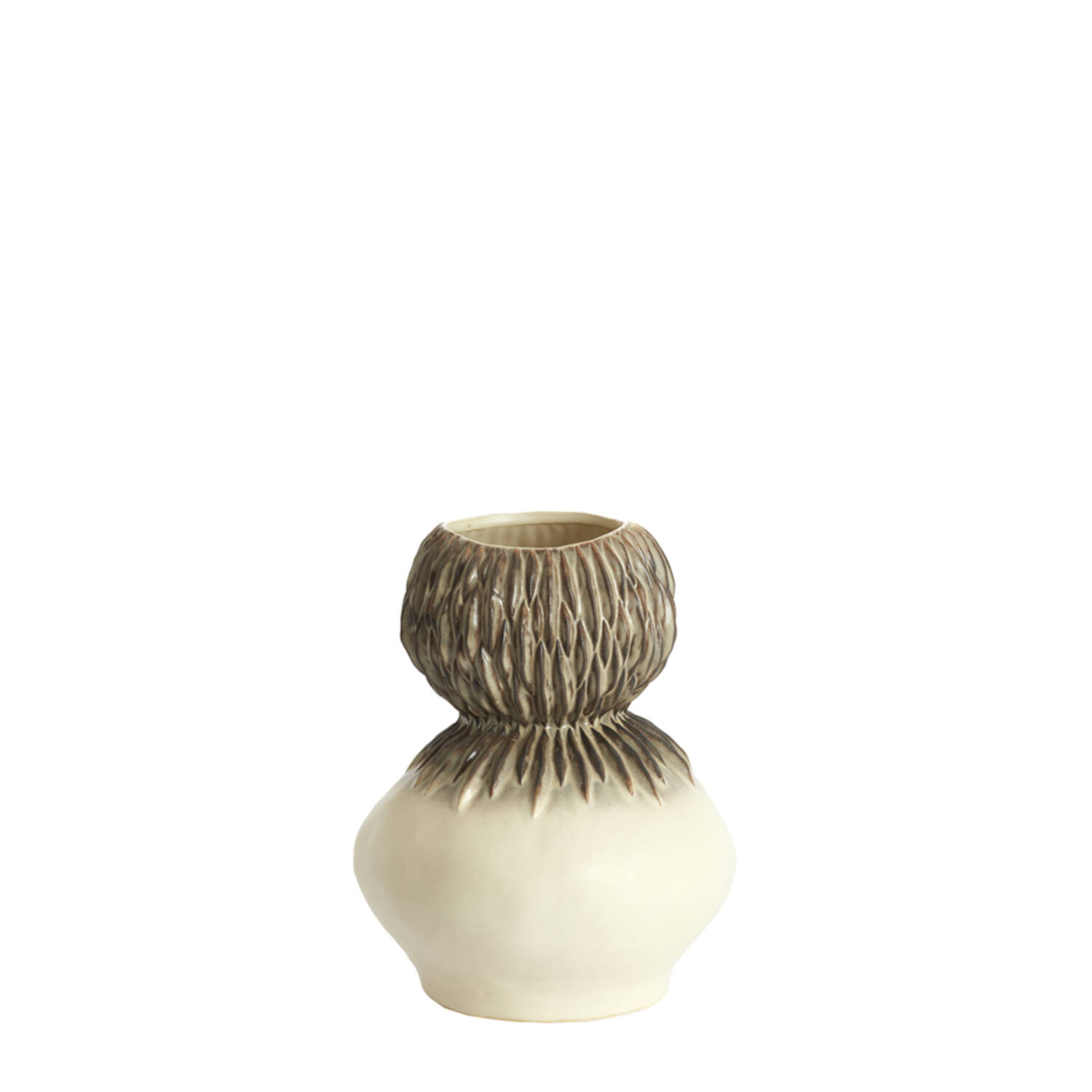 Vaas deco Ø26x33 cm AVERA keramiek terra-grijs
