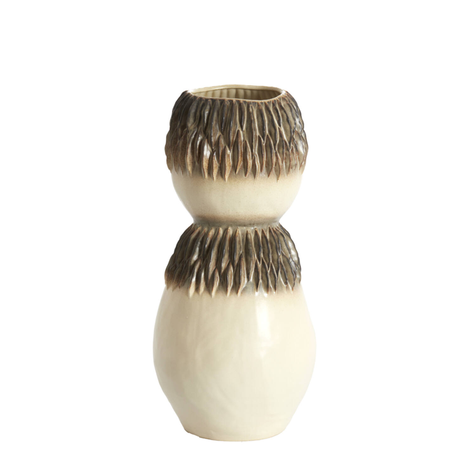 Vaas deco Ø26x55 cm AVERA keramiek terra-grijs