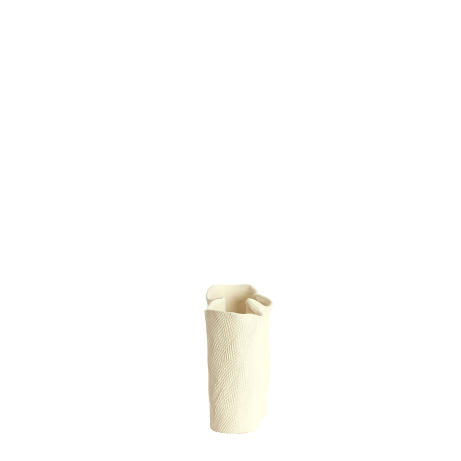 Vaas deco 19,5x10,5x18,5 cm FLOVILLA keramiek crème