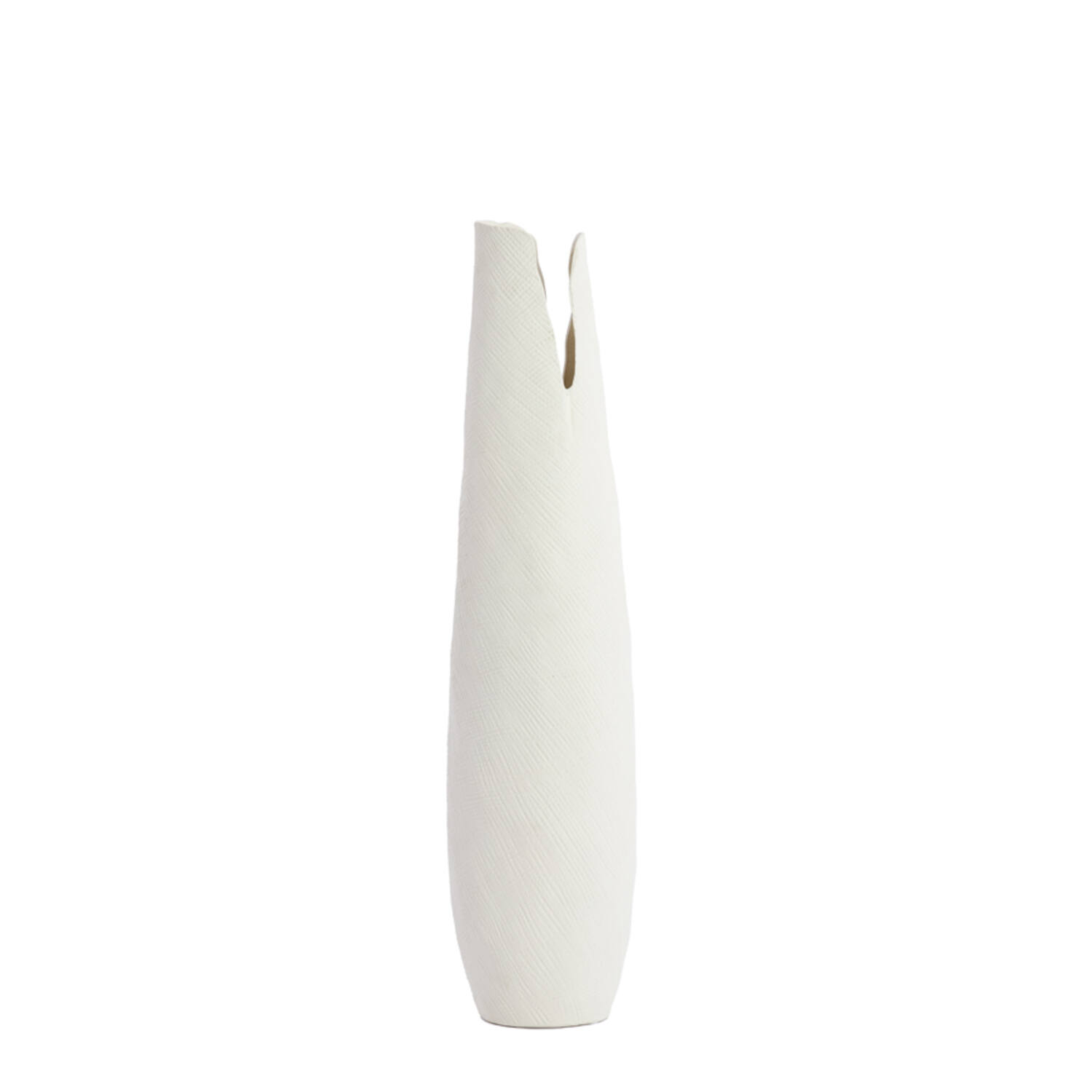 Vaas deco 19x18,5x77,5 cm MESA keramiek crème