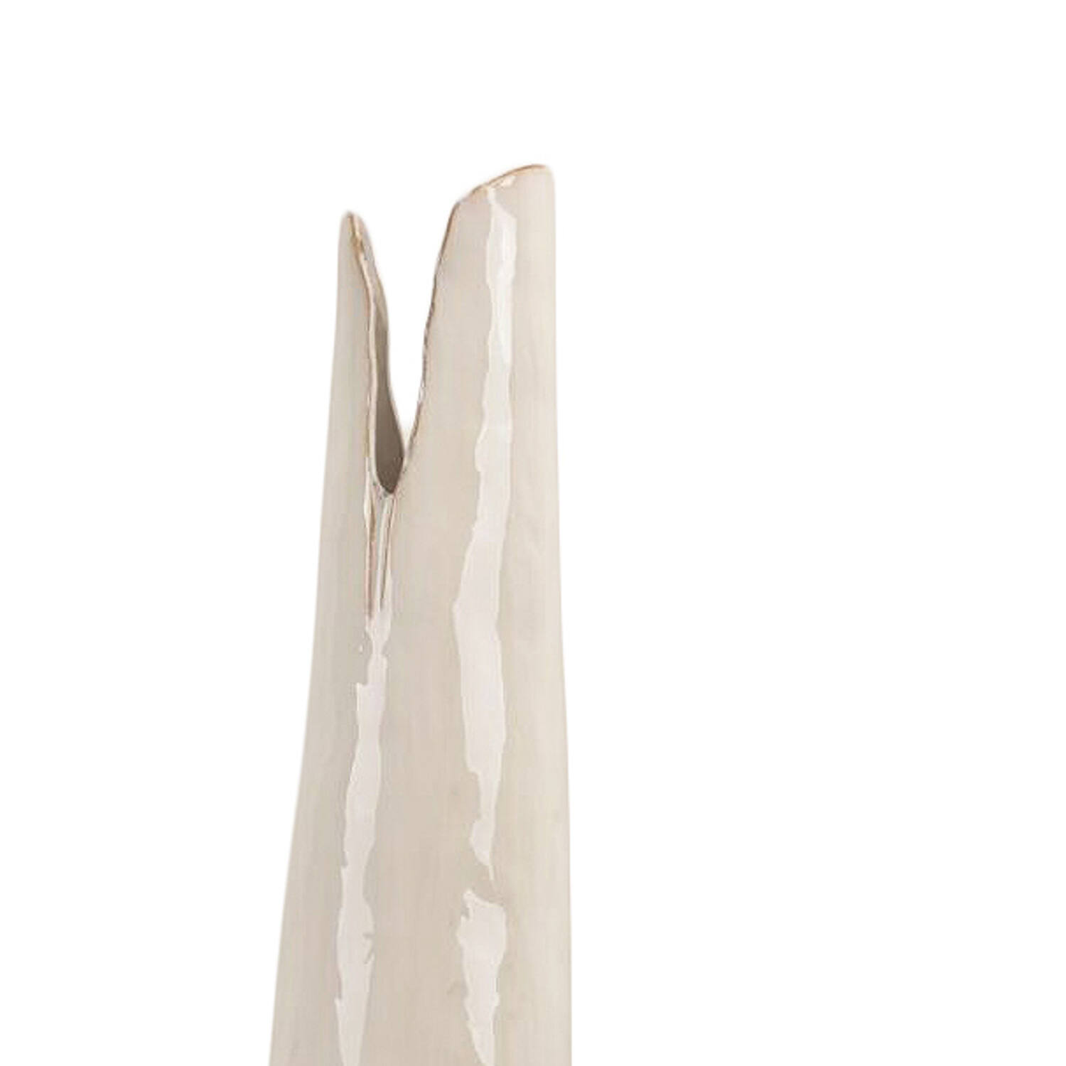 Vase deco 19x18,5x77,5 cm MESA ceramics shiny cream