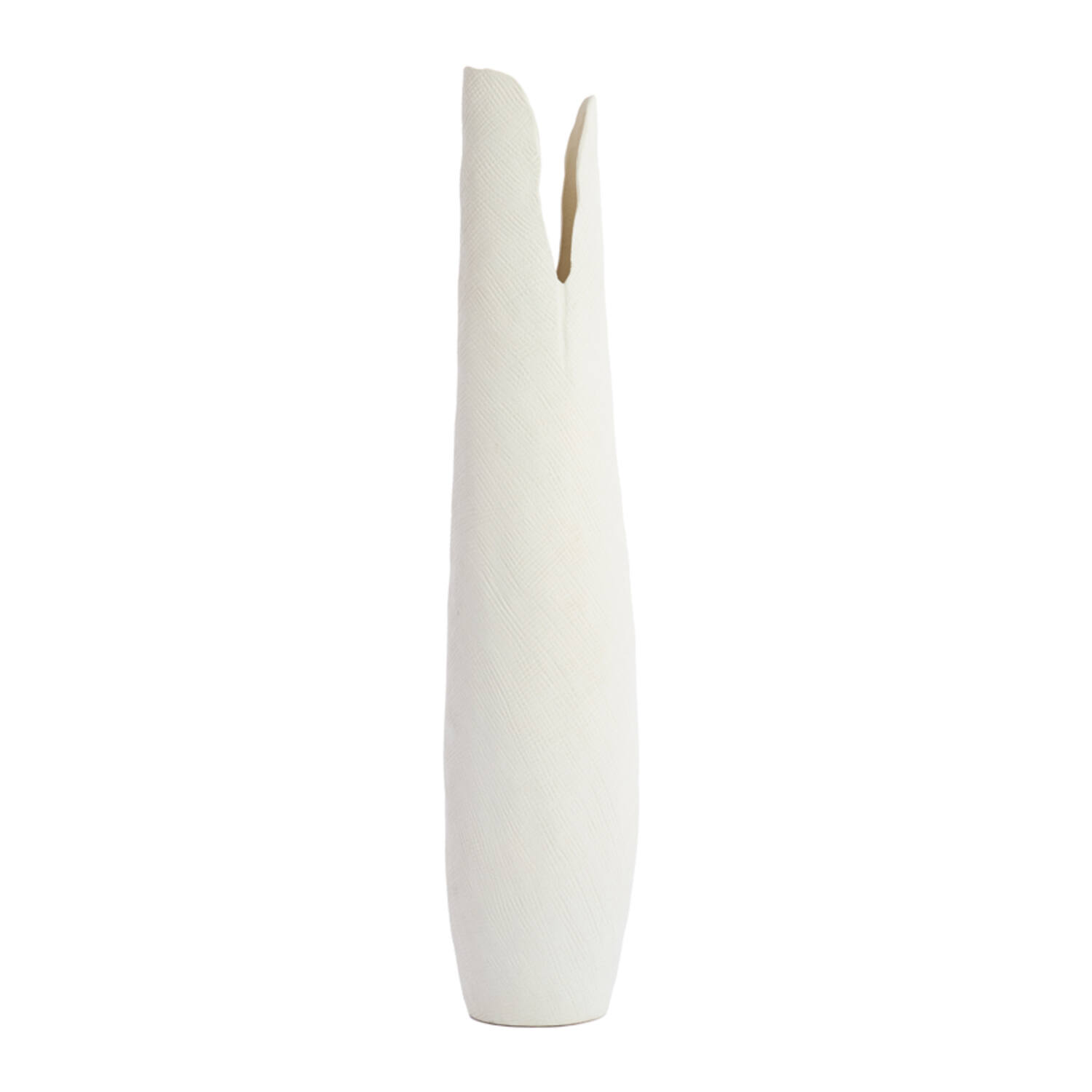 Vaas deco 19,5x19x92 cm MESA keramiek crème