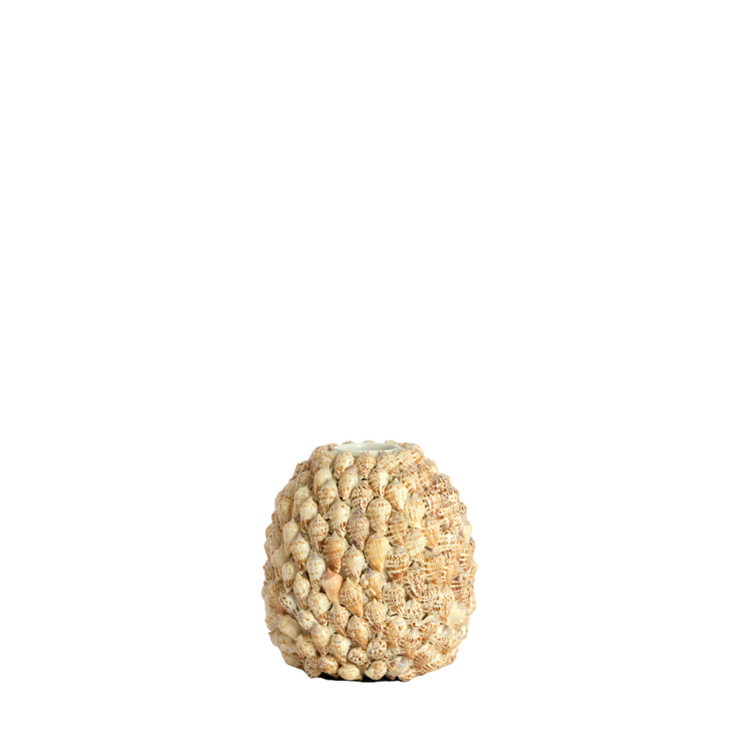 Vase deco Ø20,5x21,5 cm SHELL cream-sand