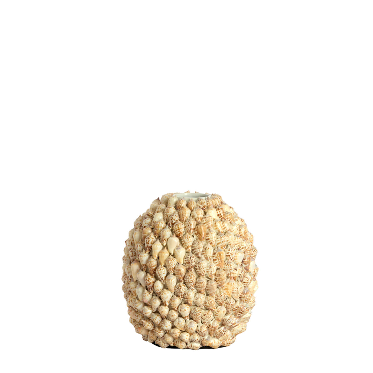 Vase deco Ø25,5x28 cm SHELL cream-sand