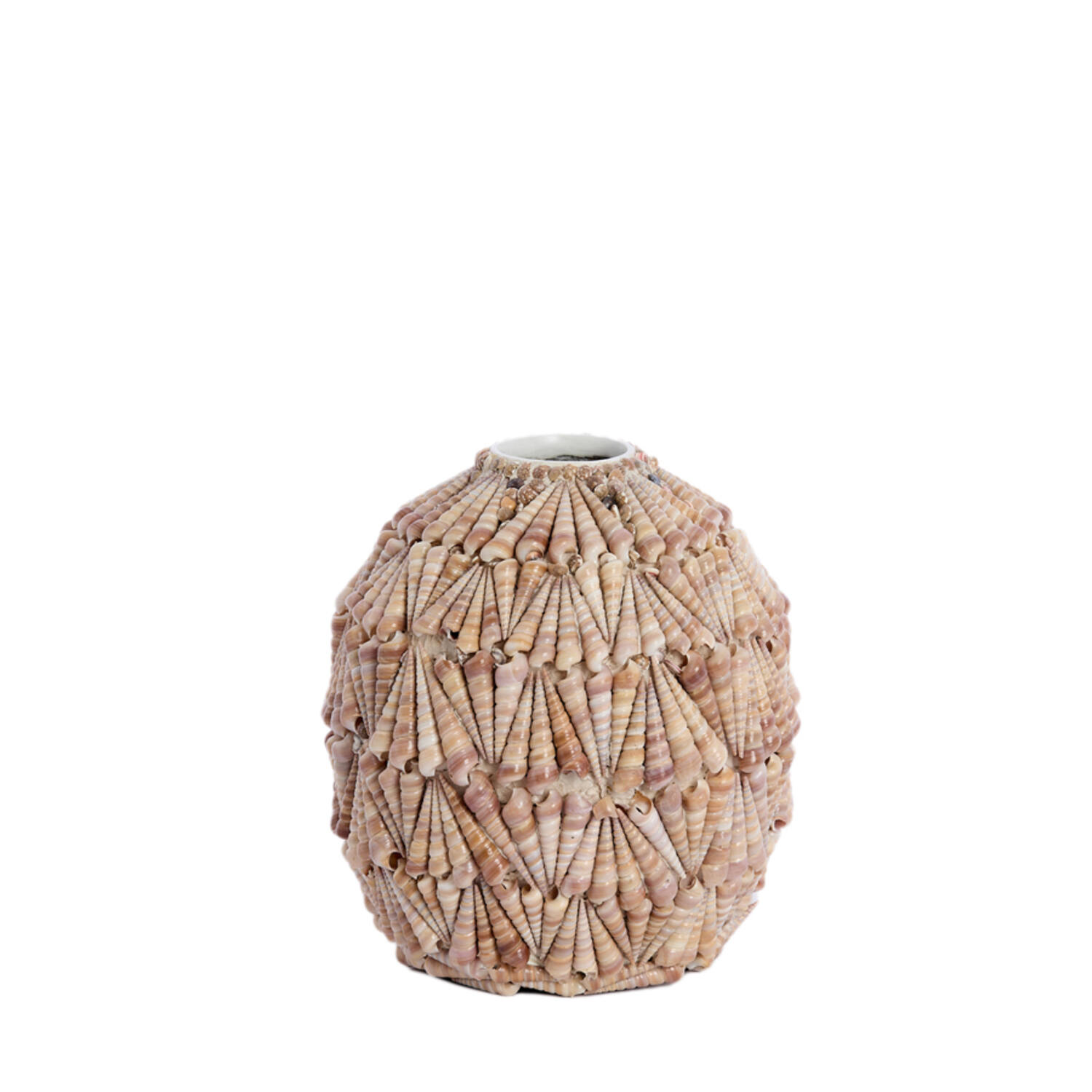 Vase deco Ø25,5x28 cm SHELL sand-taupe