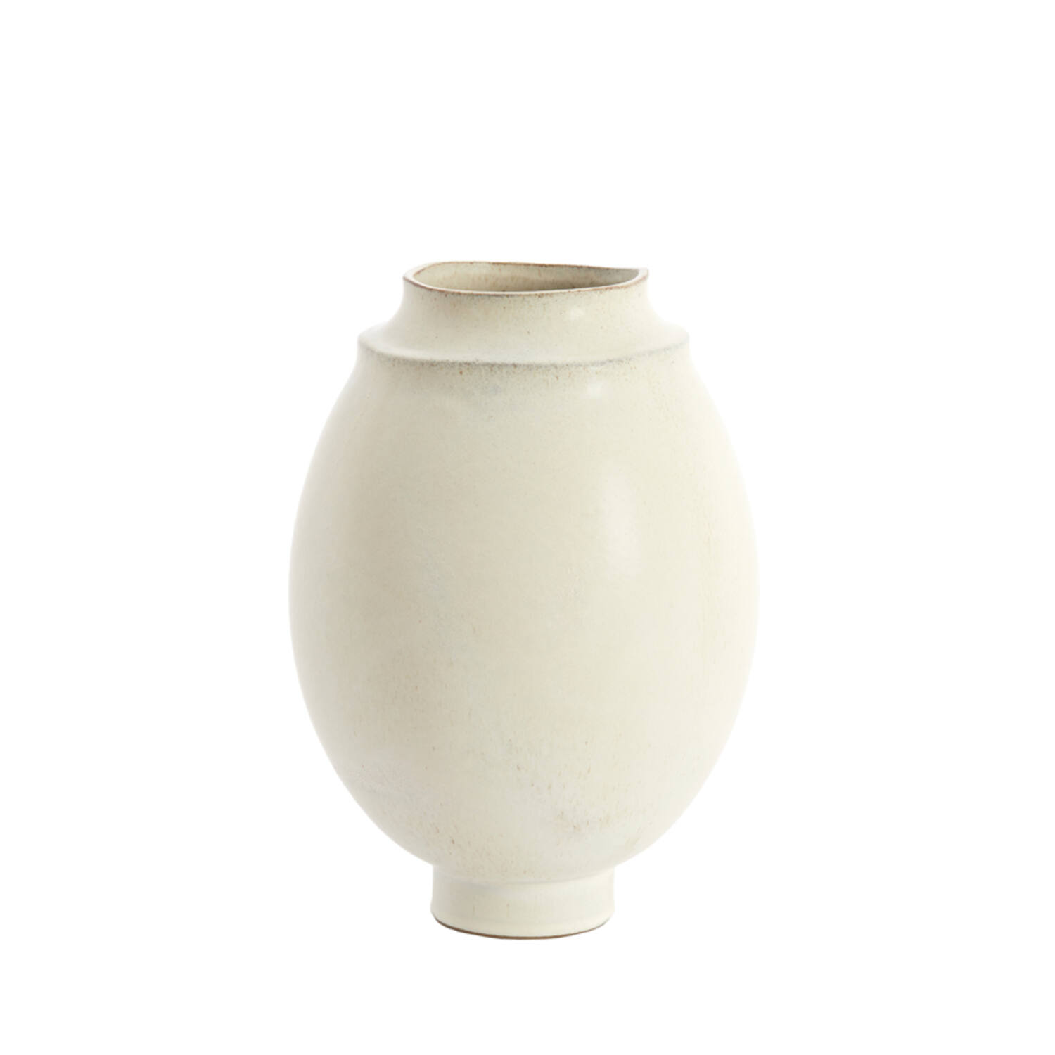 Vaas deco Ø24,5x33,5 cm LOREA keramiek mat crème