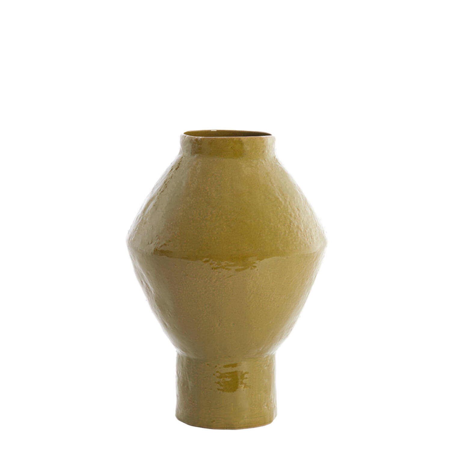 Vase deco Ø29x41 cm VASORA ceramics shiny olive green