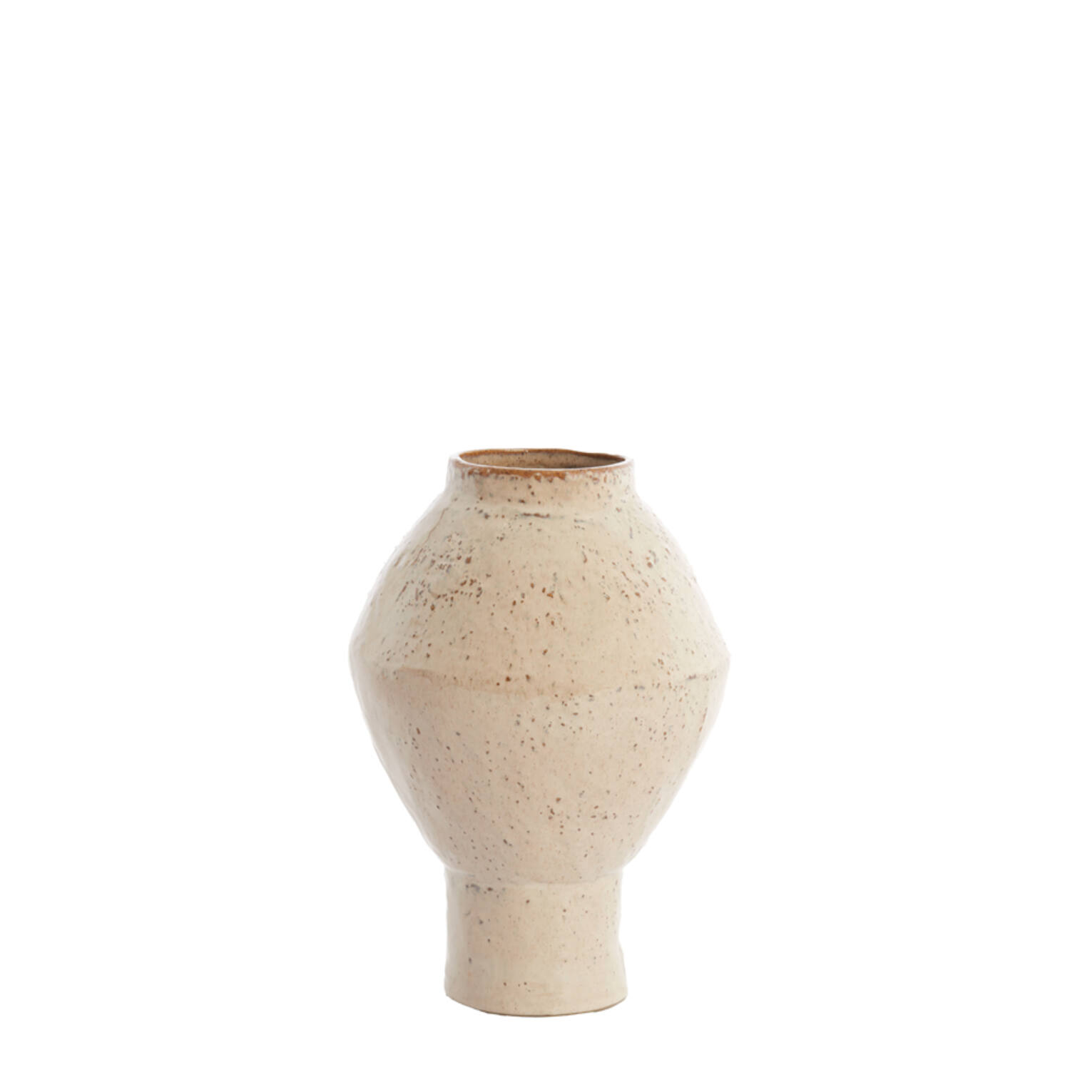 Vaas deco Ø22,5x33 cm VASORA keramiek glanzend taupe