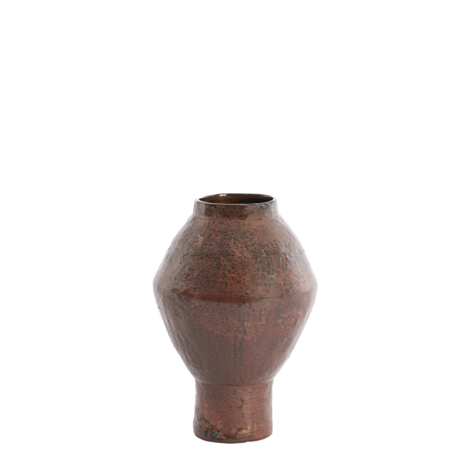 Vasija adorno Ø22,5x33 cm VASORA cerámica rojo mate-marrón mate