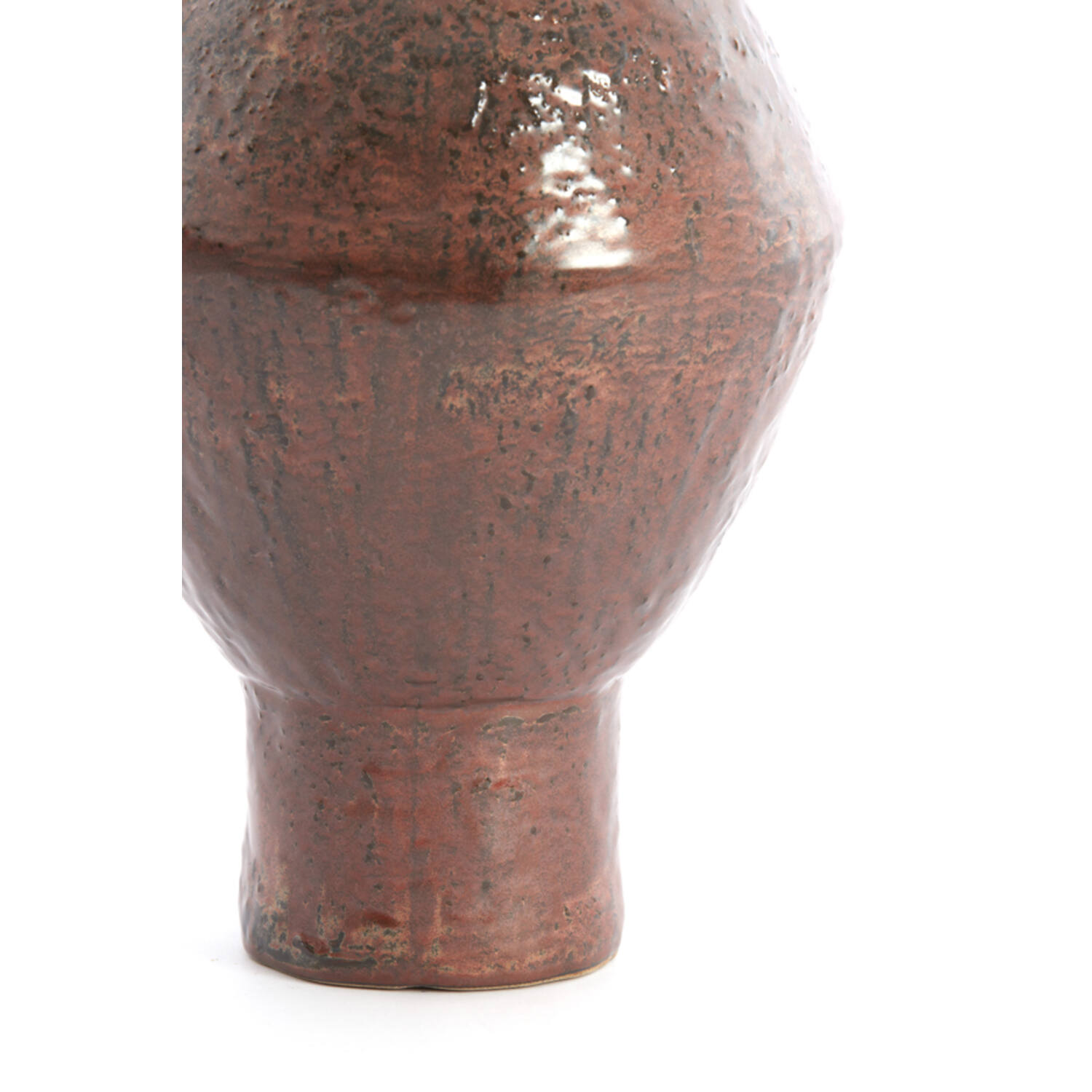 Vasija adorno Ø22,5x33 cm VASORA cerámica rojo mate-marrón mate