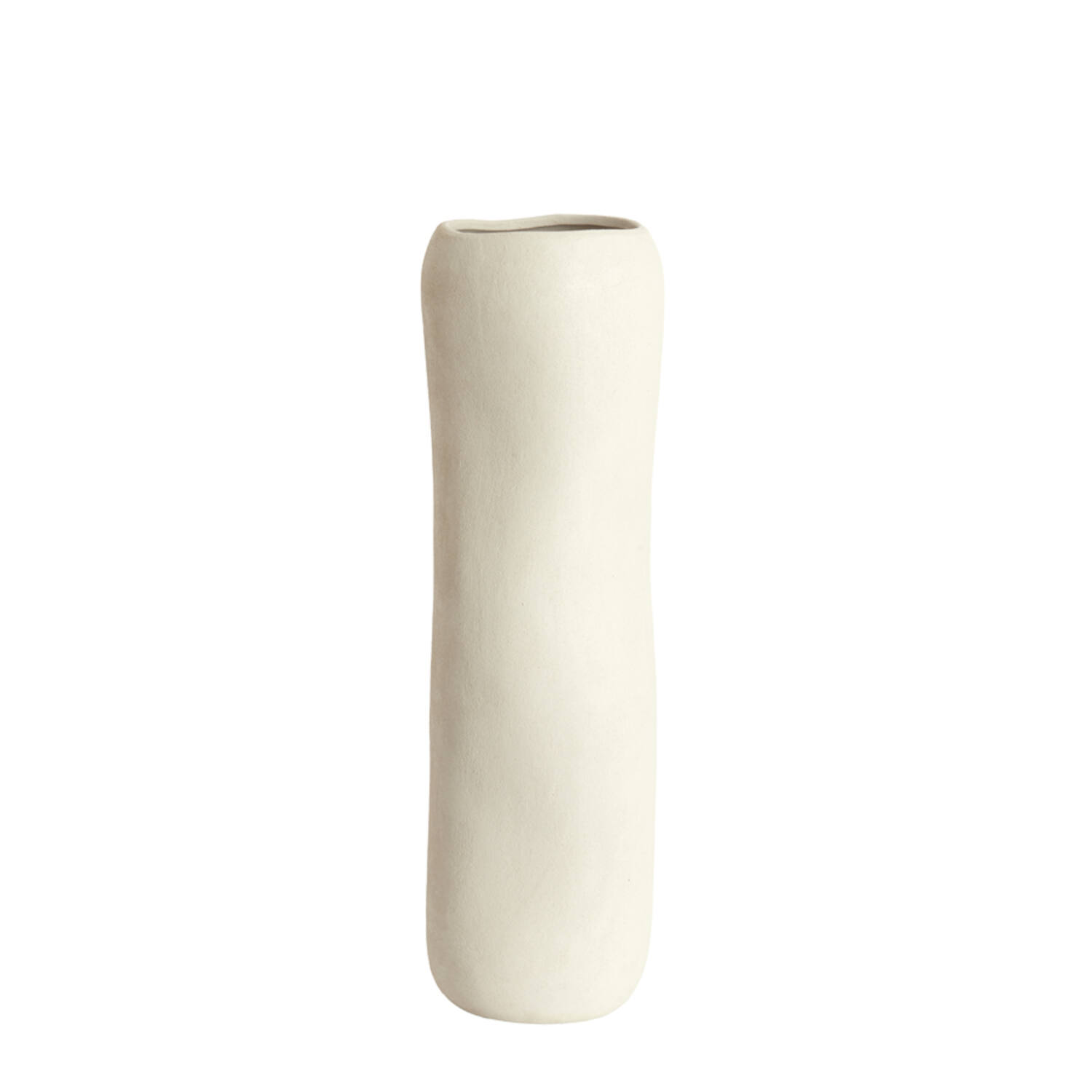 Vaas deco Ø16,5x56 cm SERAFINA keramiek crème