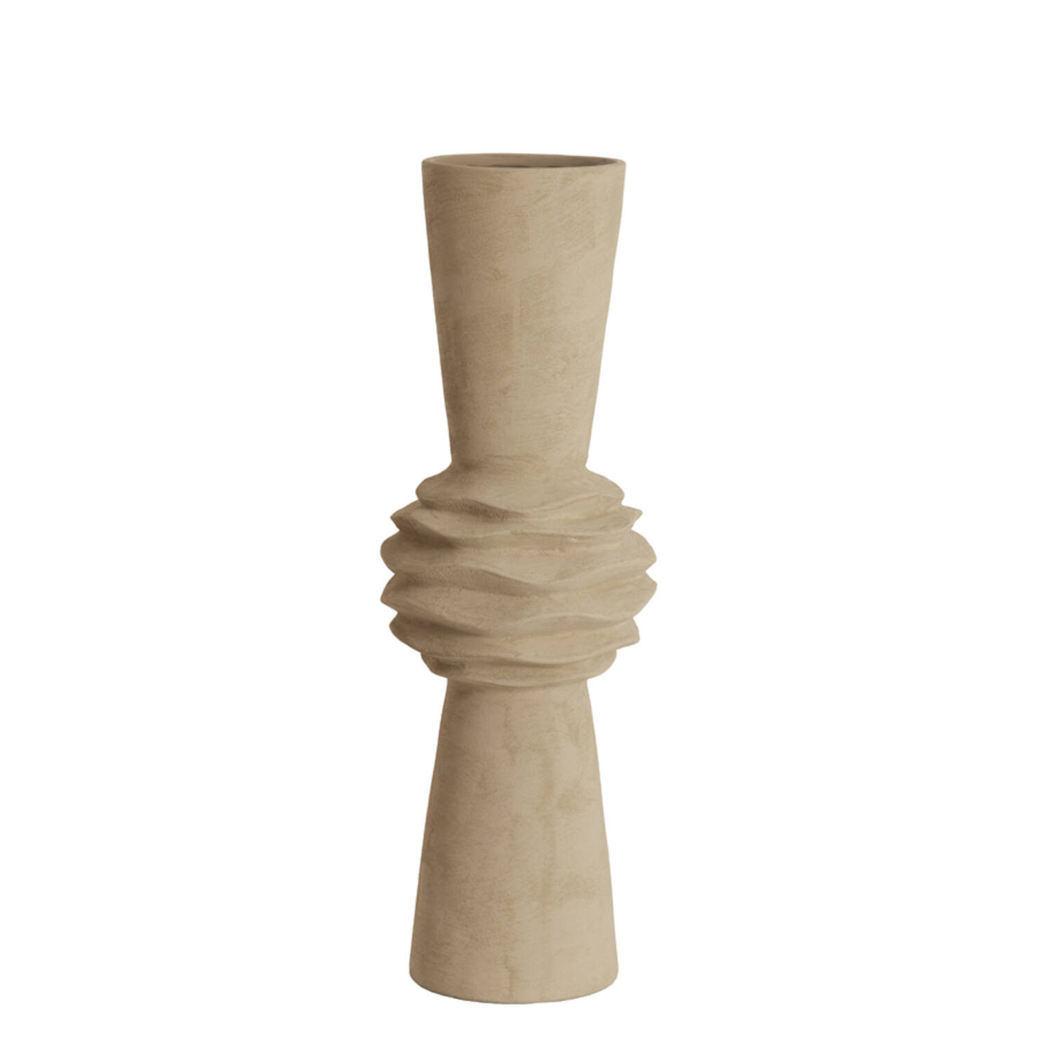 Vase deco Ø24,5x73 cm OLIVORA ceramics light brown