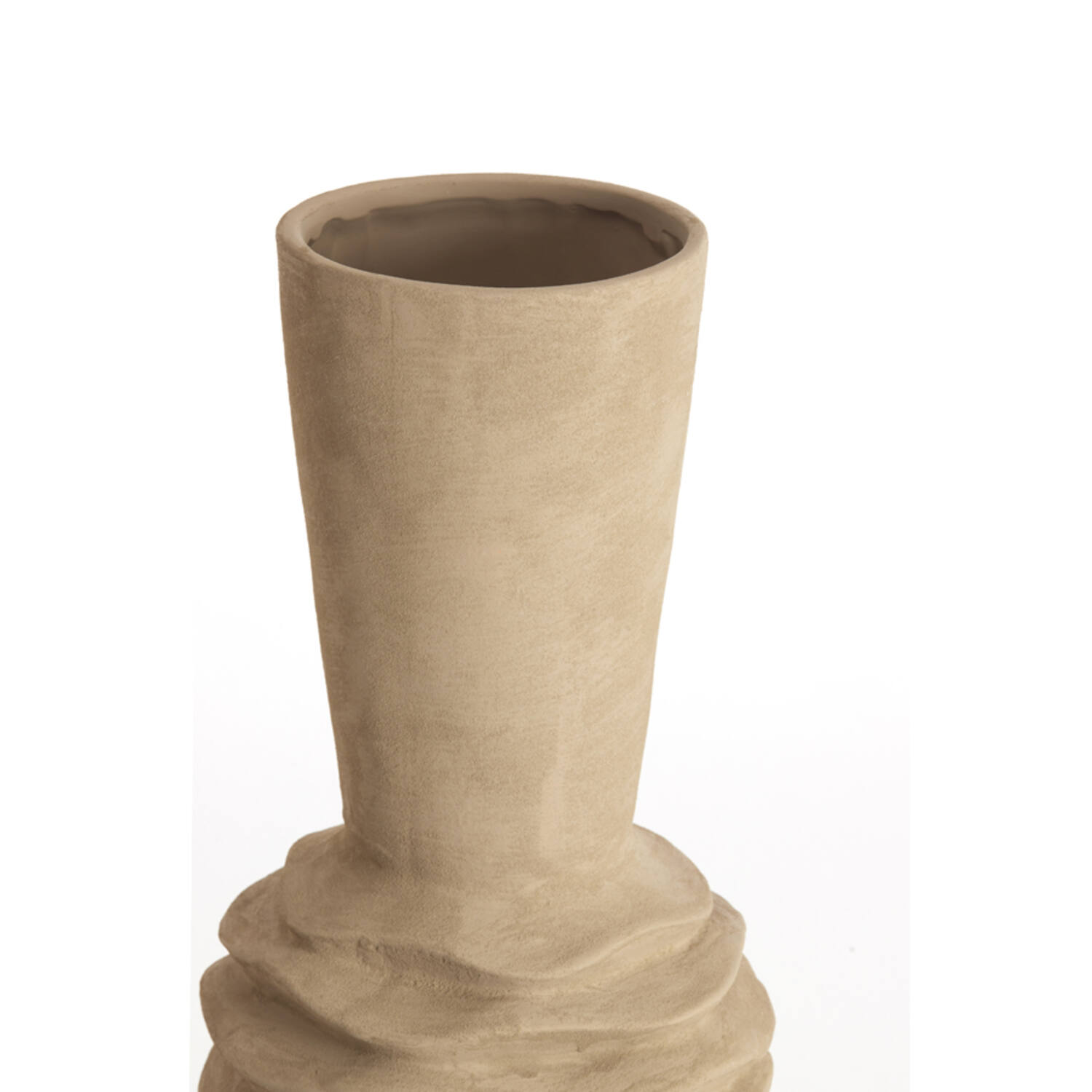 Vase deco Ø24,5x73 cm OLIVORA ceramics light brown