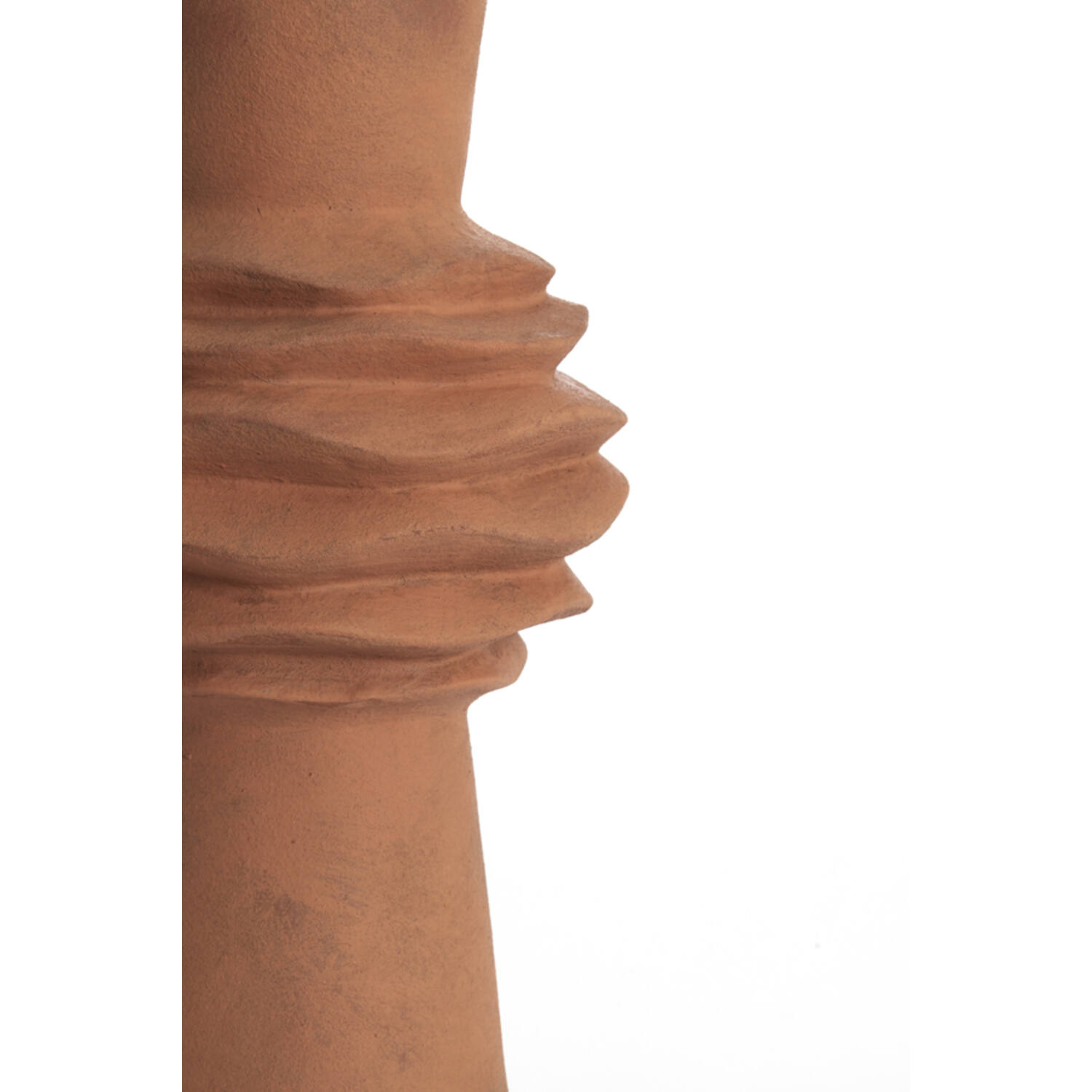 Vaas deco Ø24,5x73 cm OLIVORA keramiek terra