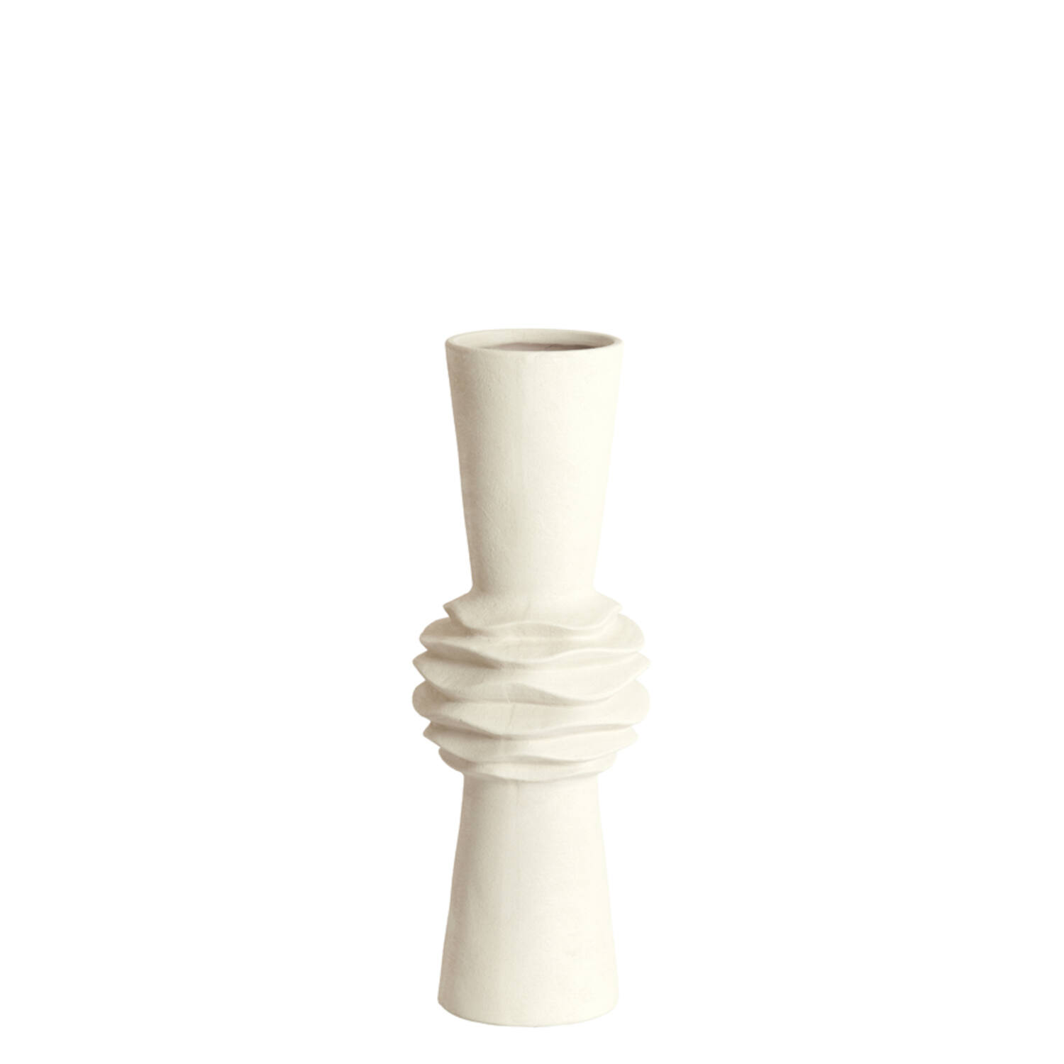 Vaas deco Ø21x60 cm OLIVORA keramiek crème