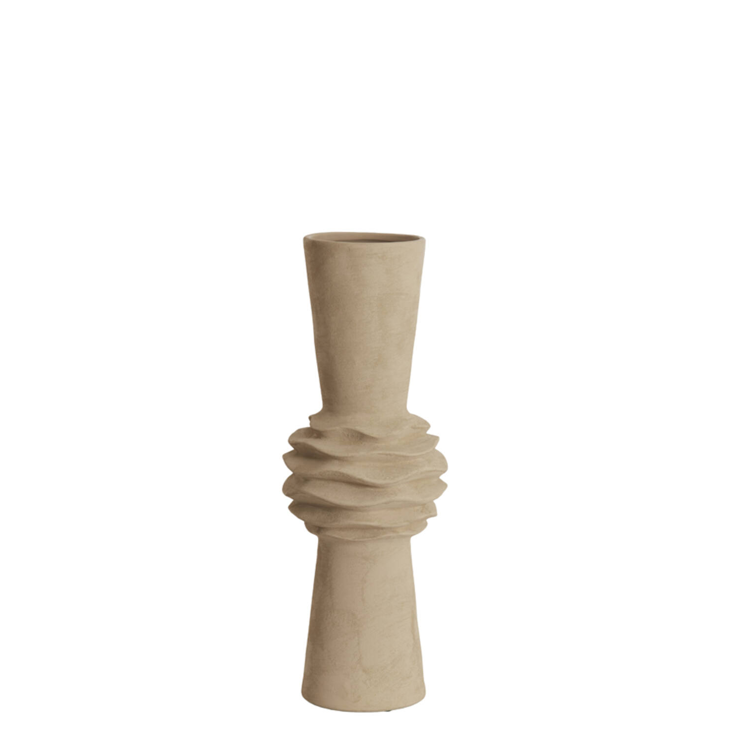 Vase deco Ø21x60 cm OLIVORA ceramics light brown