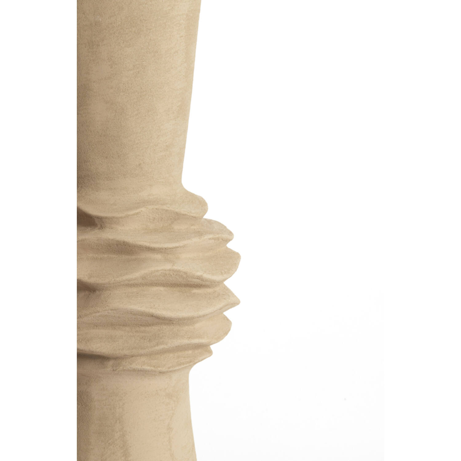 Vase deco Ø21x60 cm OLIVORA ceramics light brown