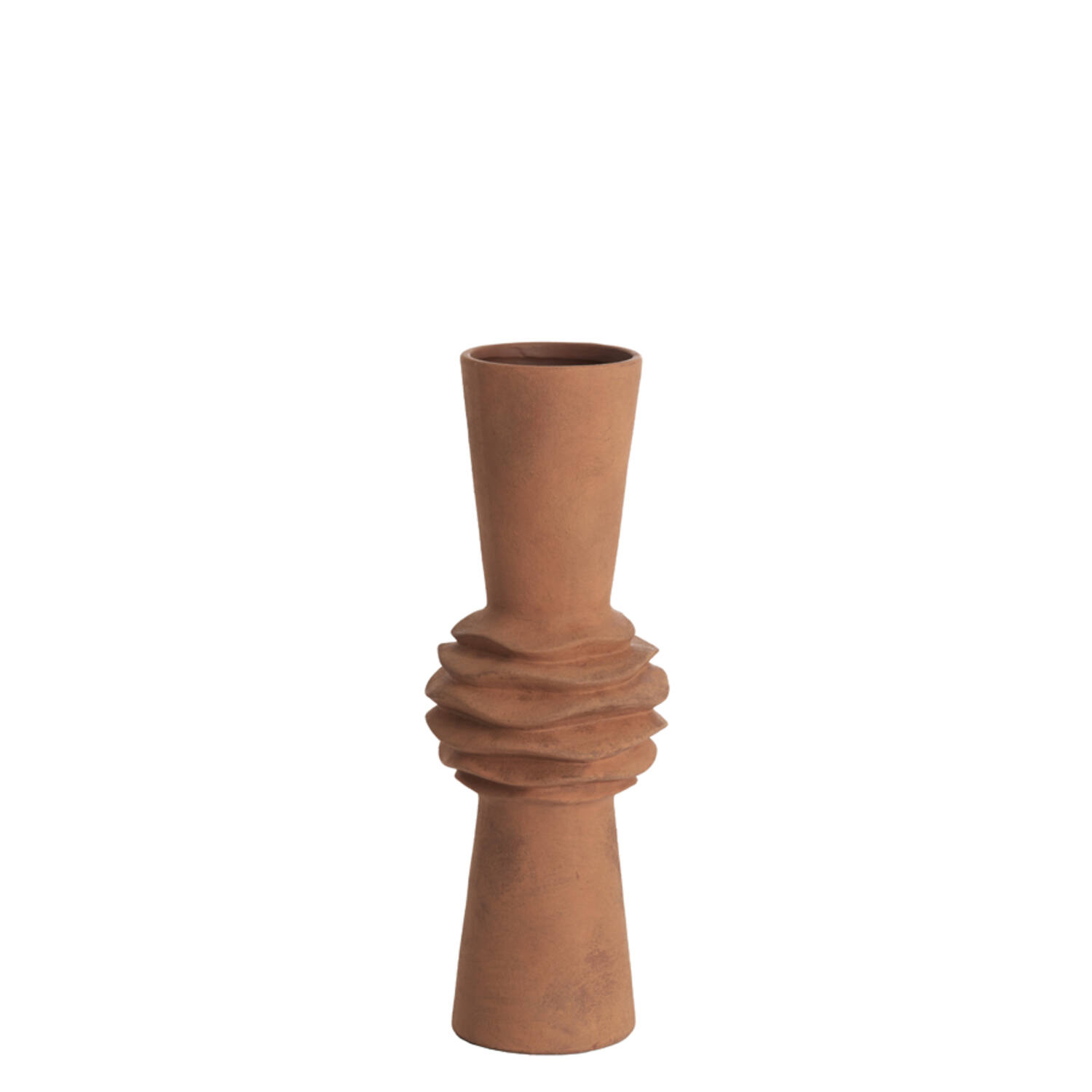 Vaas deco Ø21x60 cm OLIVORA keramiek terra