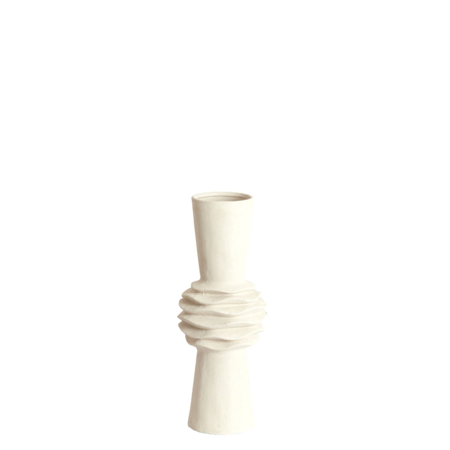 Vaas deco Ø18x47,5 cm OLIVORA keramiek crème