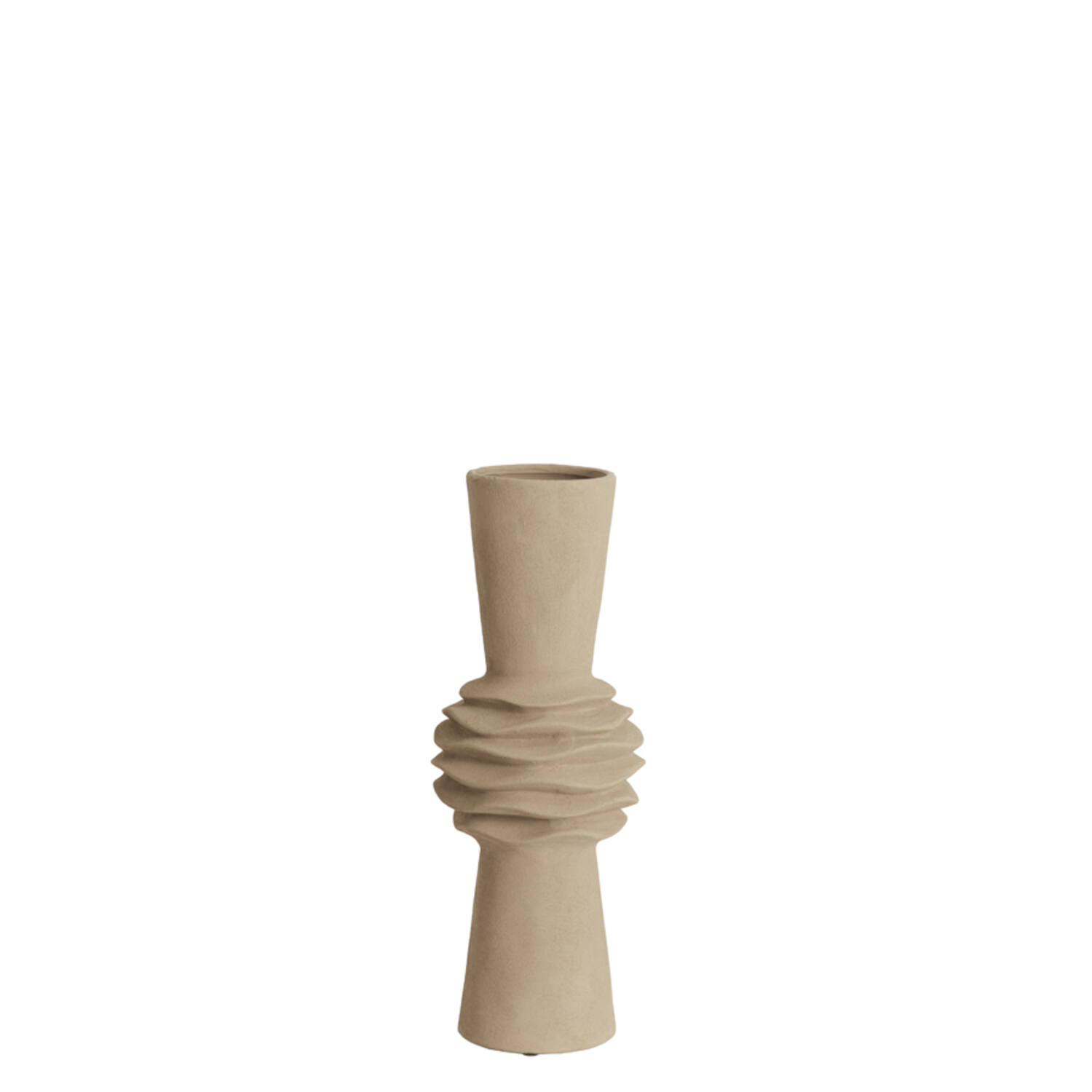 Vase deco Ø18x47,5 cm OLIVORA ceramics light brown