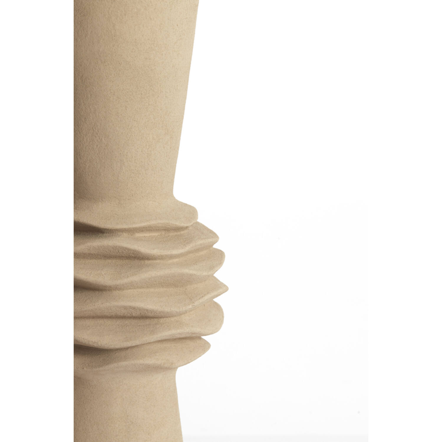 Vase deco Ø18x47,5 cm OLIVORA ceramics light brown