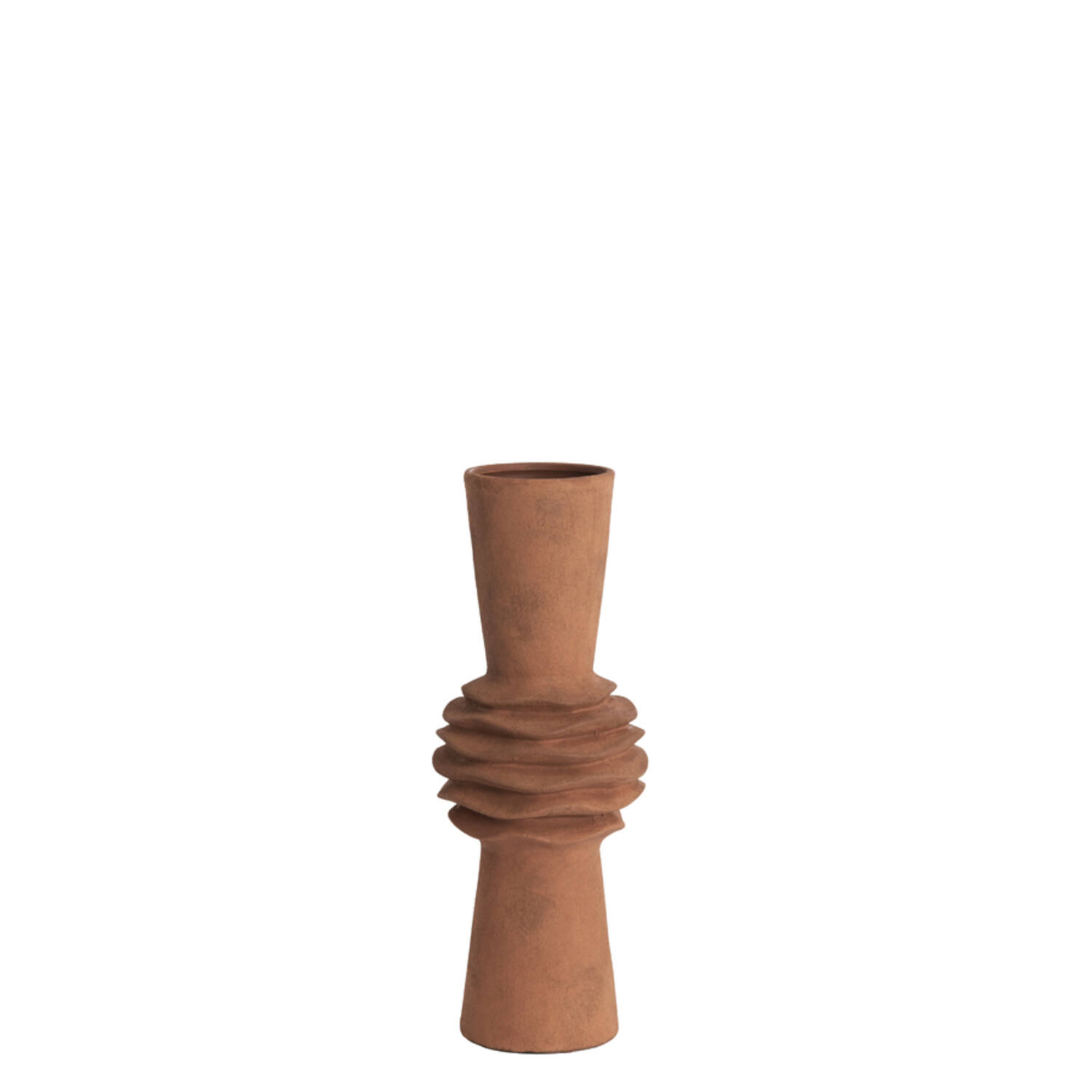 Vaas deco Ø18x47,5 cm OLIVORA keramiek terra
