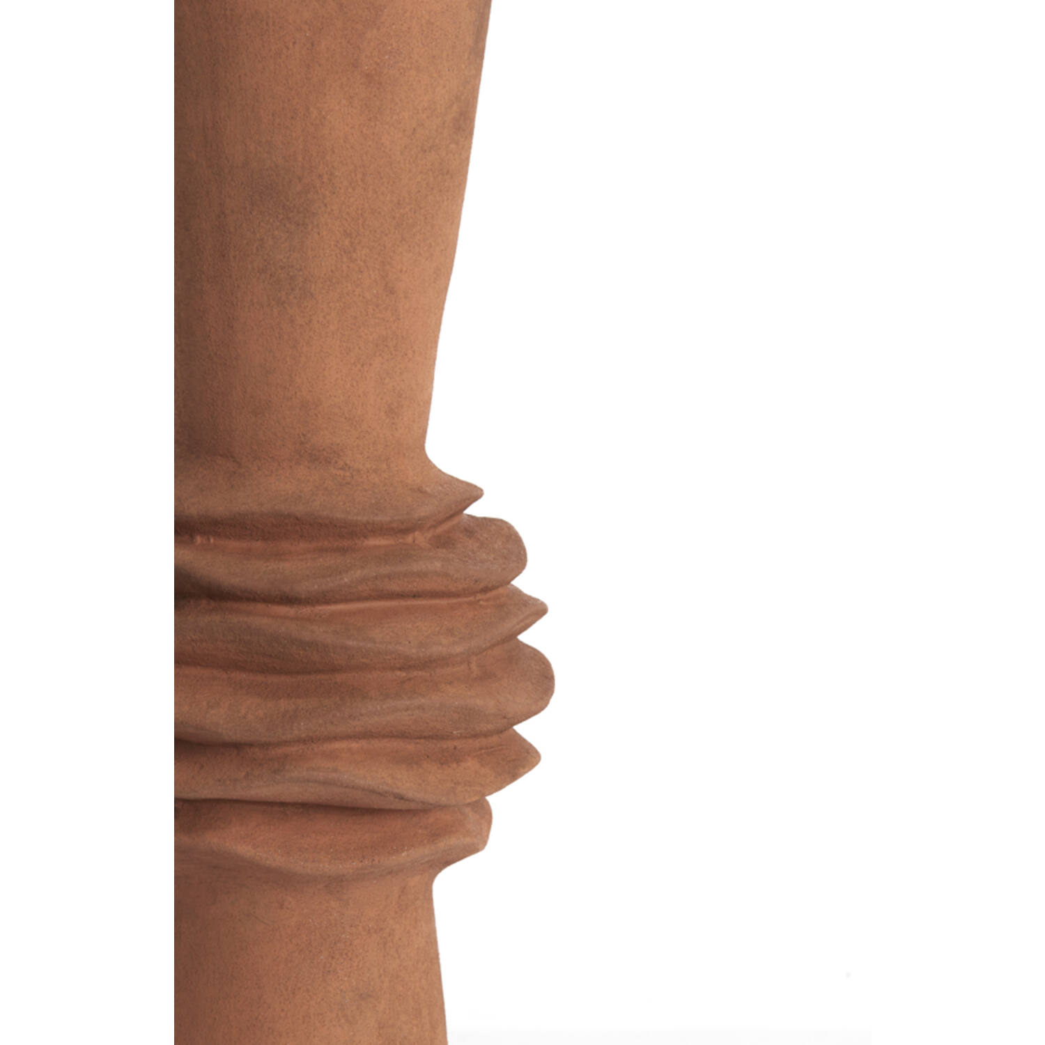 Vaas deco Ø18x47,5 cm OLIVORA keramiek terra