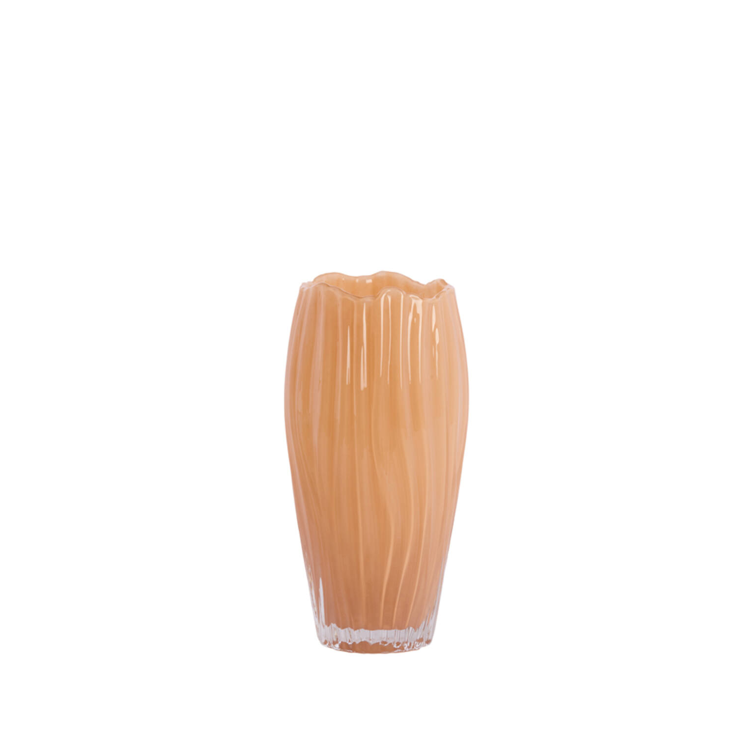 Vaas Ø12x25 cm BESALU glas karamel