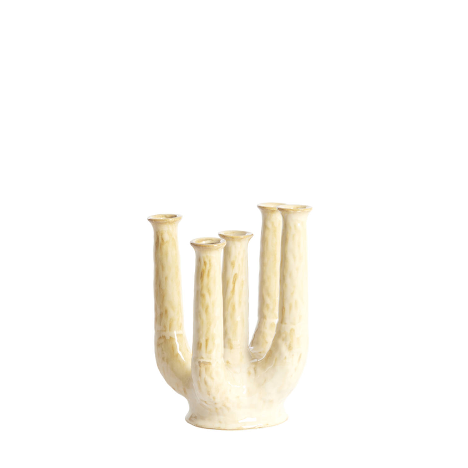 Vaas deco 20x14x25 cm LEONJO keramiek parelmoer