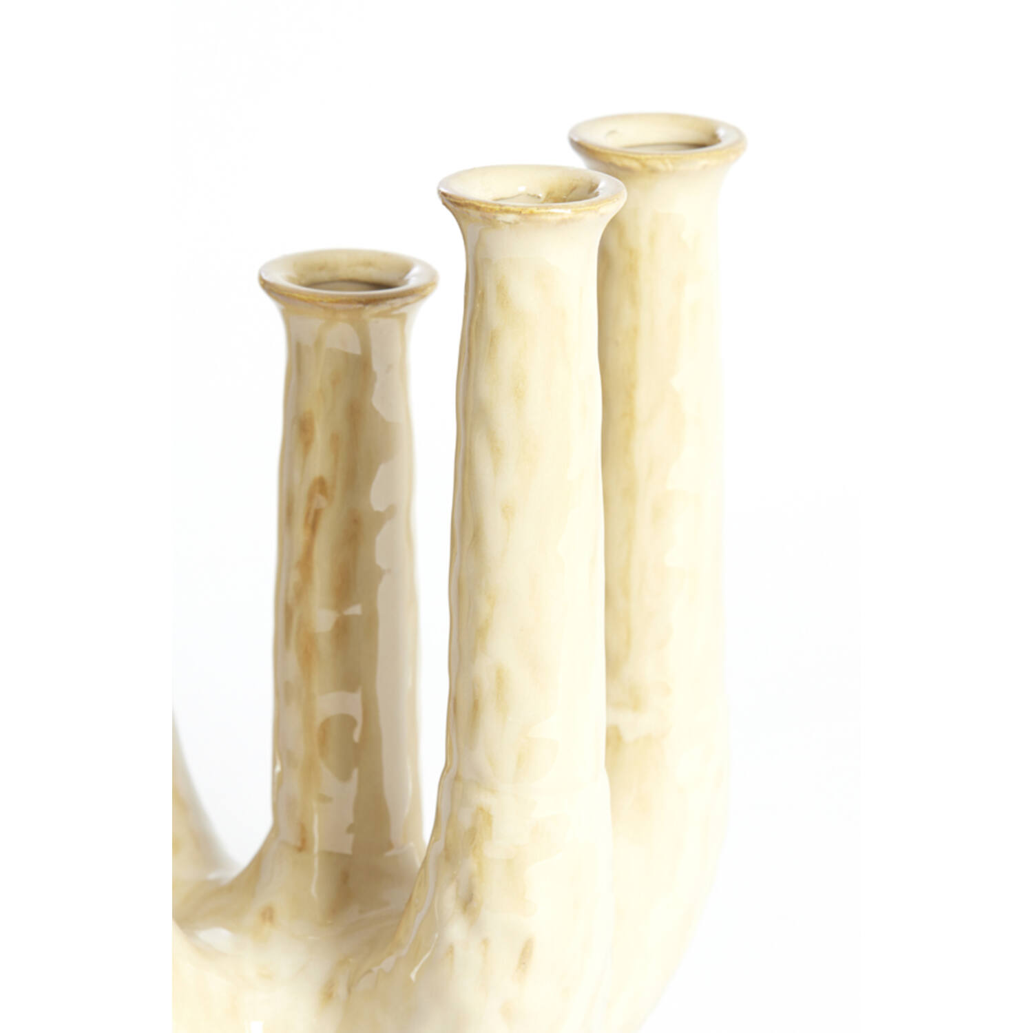 Vaas deco 20x14x25 cm LEONJO keramiek parelmoer