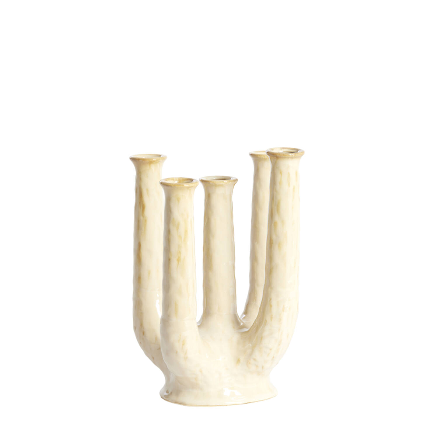 Vaas deco 22x16,5x30 cm LEONJO keramiek parelmoer
