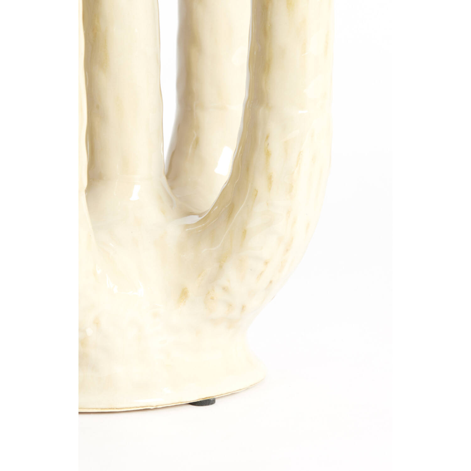 Vaas deco 22x16,5x30 cm LEONJO keramiek parelmoer