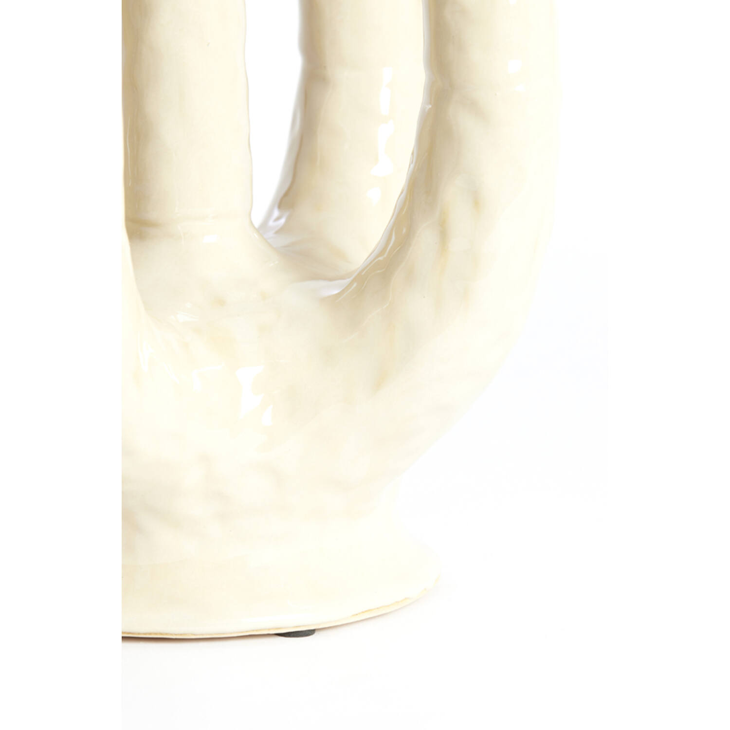 Vase deco 24x18x36 cm LEONJO ceramics sand-beige