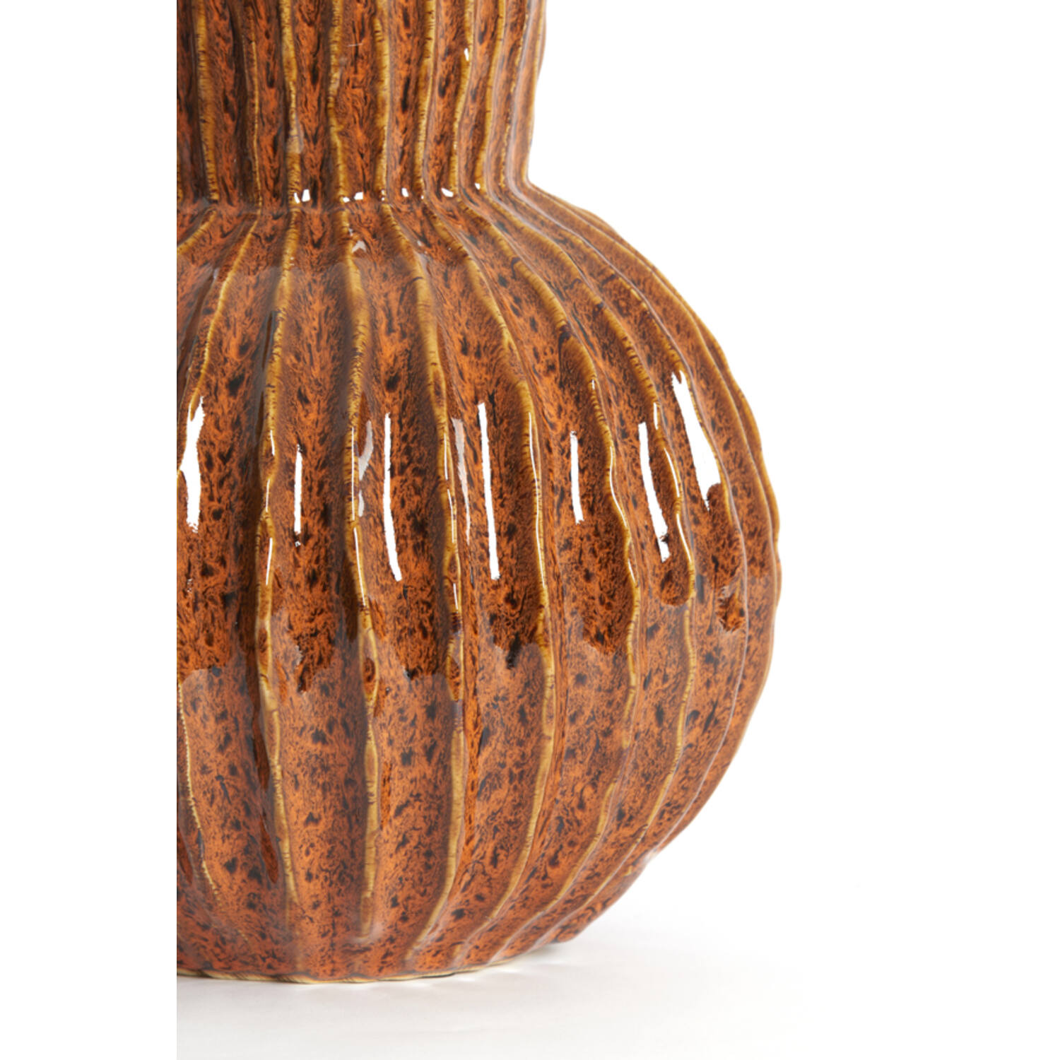 Vase deco Ø18x22 cm ZIRJA ceramics orange