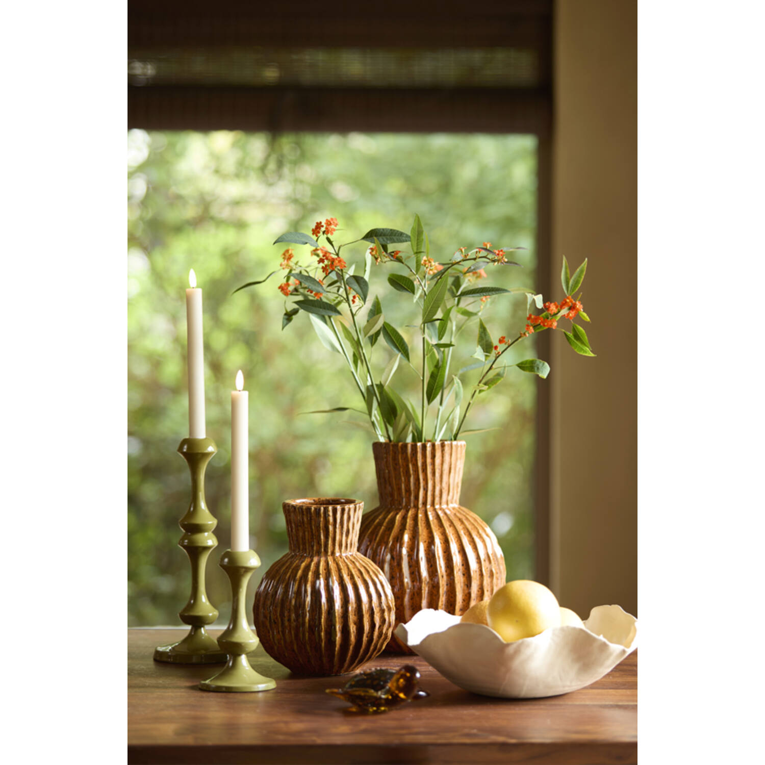 Vase deco Ø18x22 cm ZIRJA ceramics orange