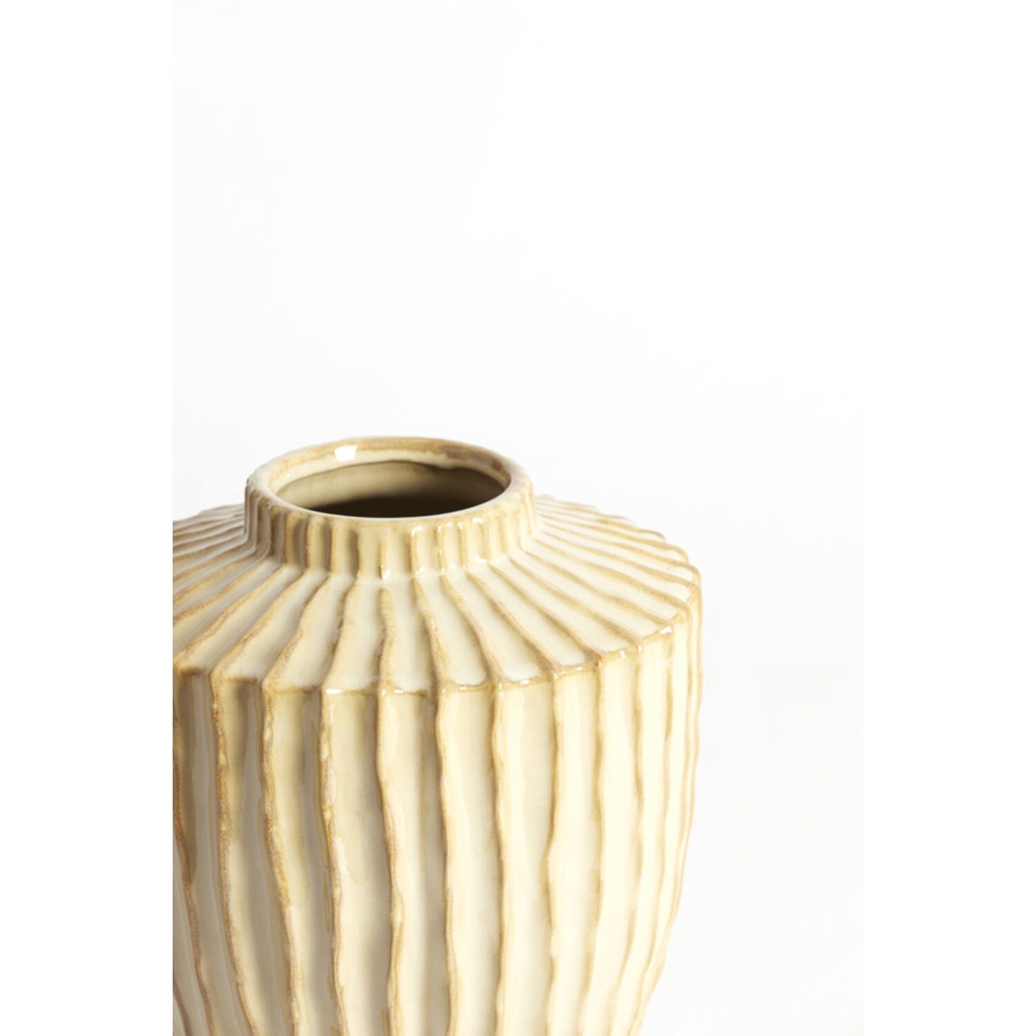 Vaas deco Ø25x28 cm TALEA keramiek parelmoer