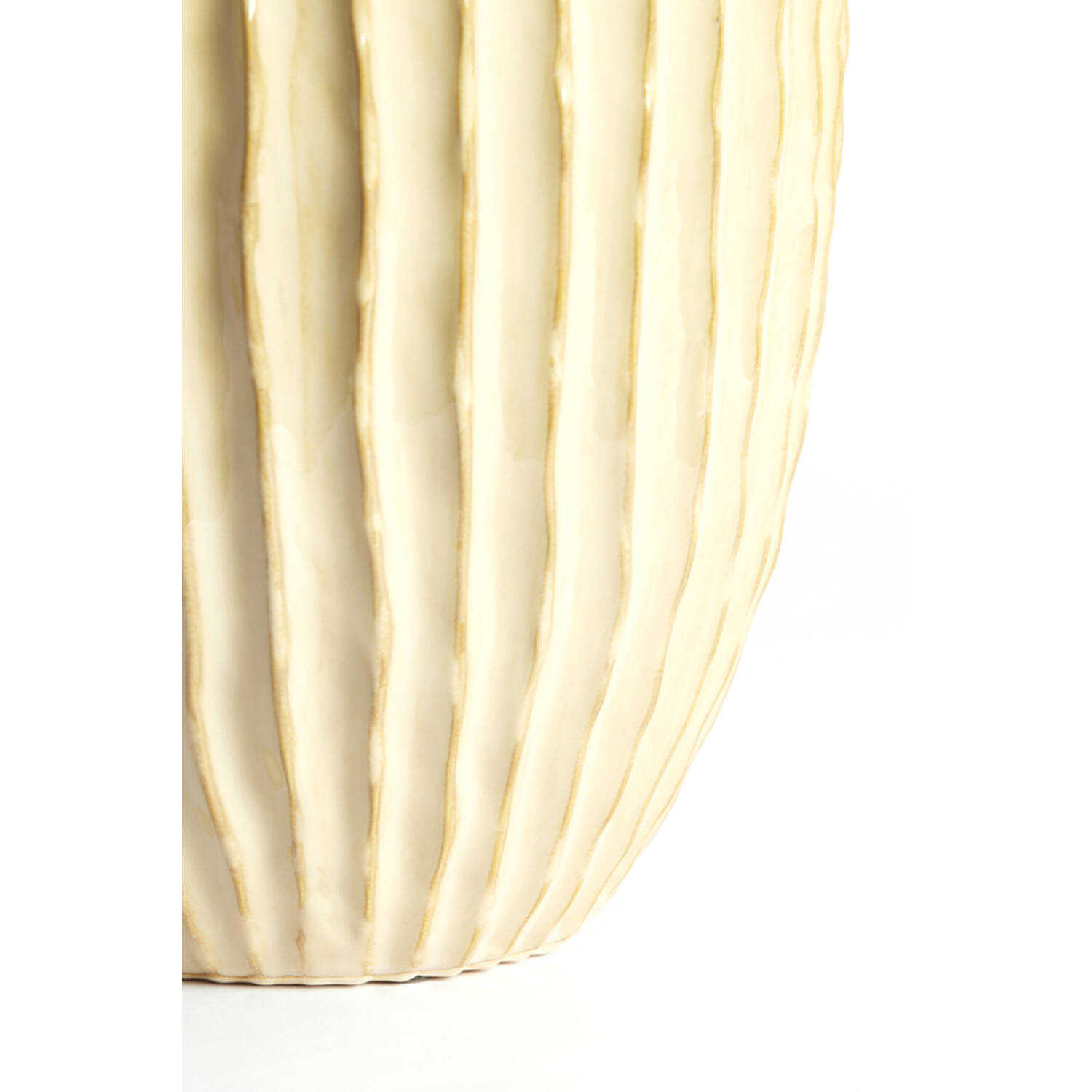 Vaas deco Ø25x28 cm TALEA keramiek parelmoer