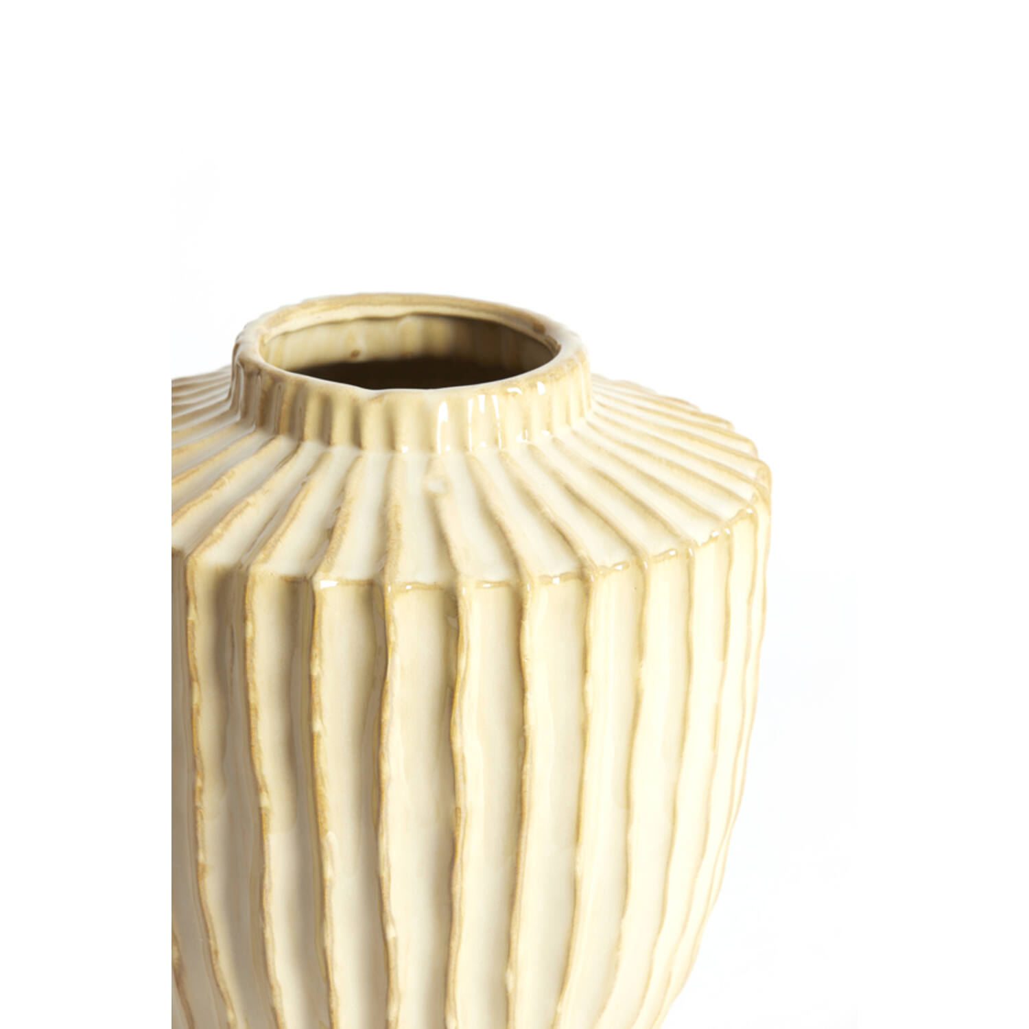 Vaas deco Ø30x32 cm TALEA keramiek parelmoer