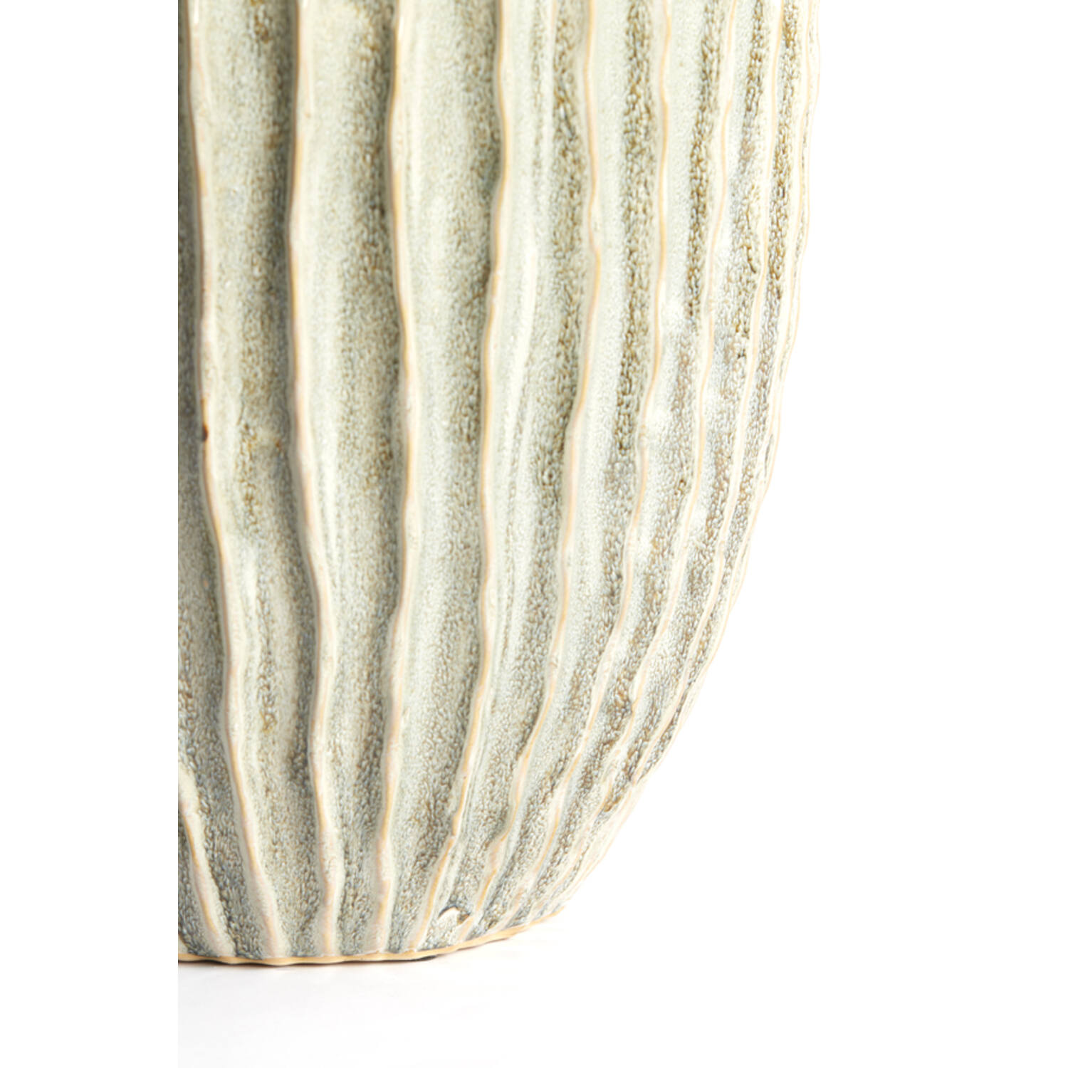 Vase deco Ø30x32 cm TALEA ceramics olive green-cream
