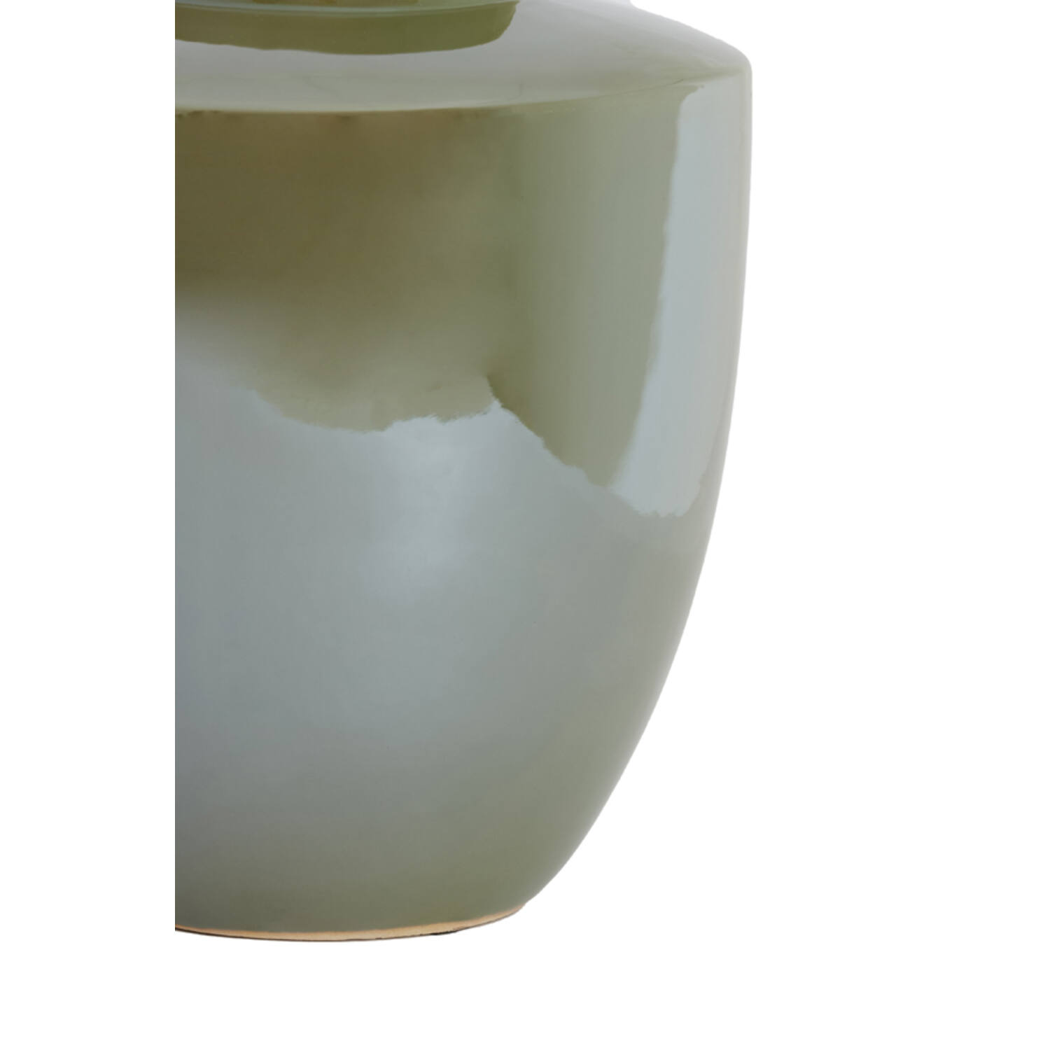 Vaas deco Ø30x32 cm TALEA keramiek olie licht groen