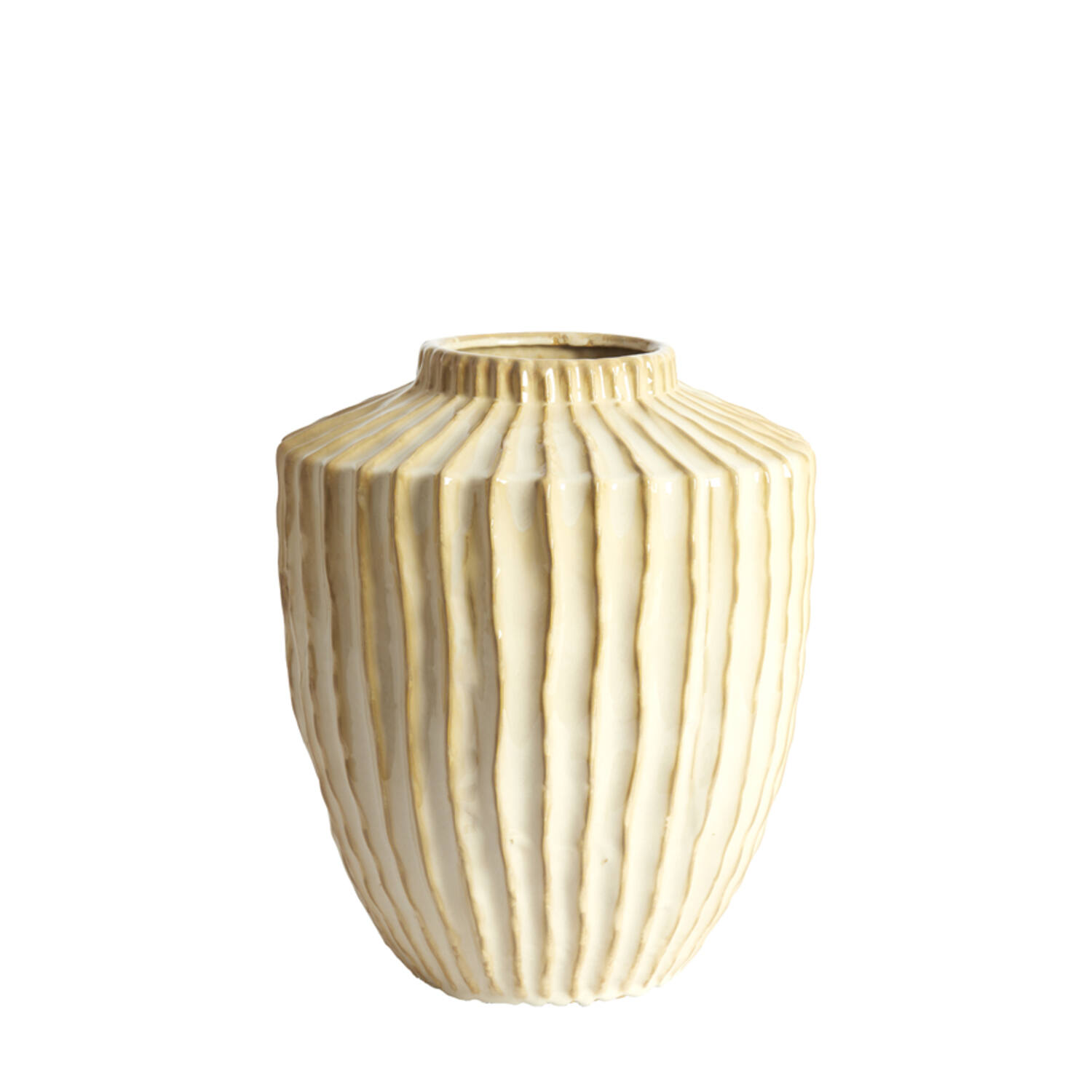 Vaas deco Ø32x40 cm TALEA keramiek parelmoer