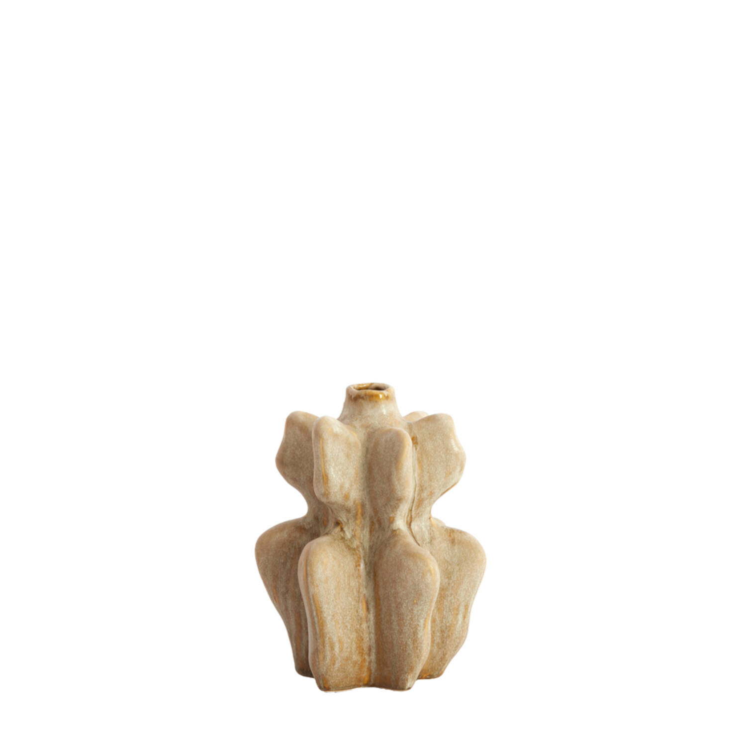 Vaas deco 17,5x16x23,5 cm NARA keramiek olijf groen