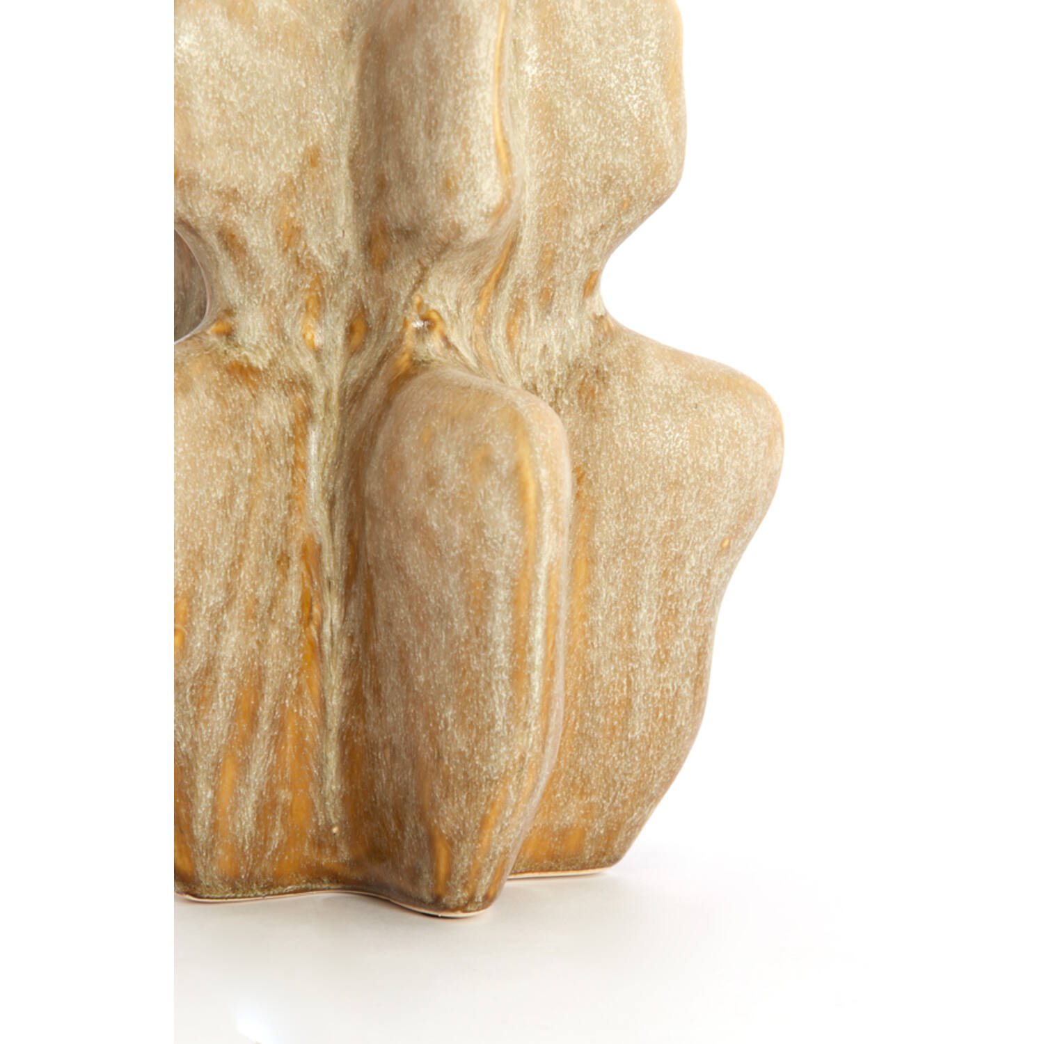 Vaas deco 17,5x16x23,5 cm NARA keramiek olijf groen