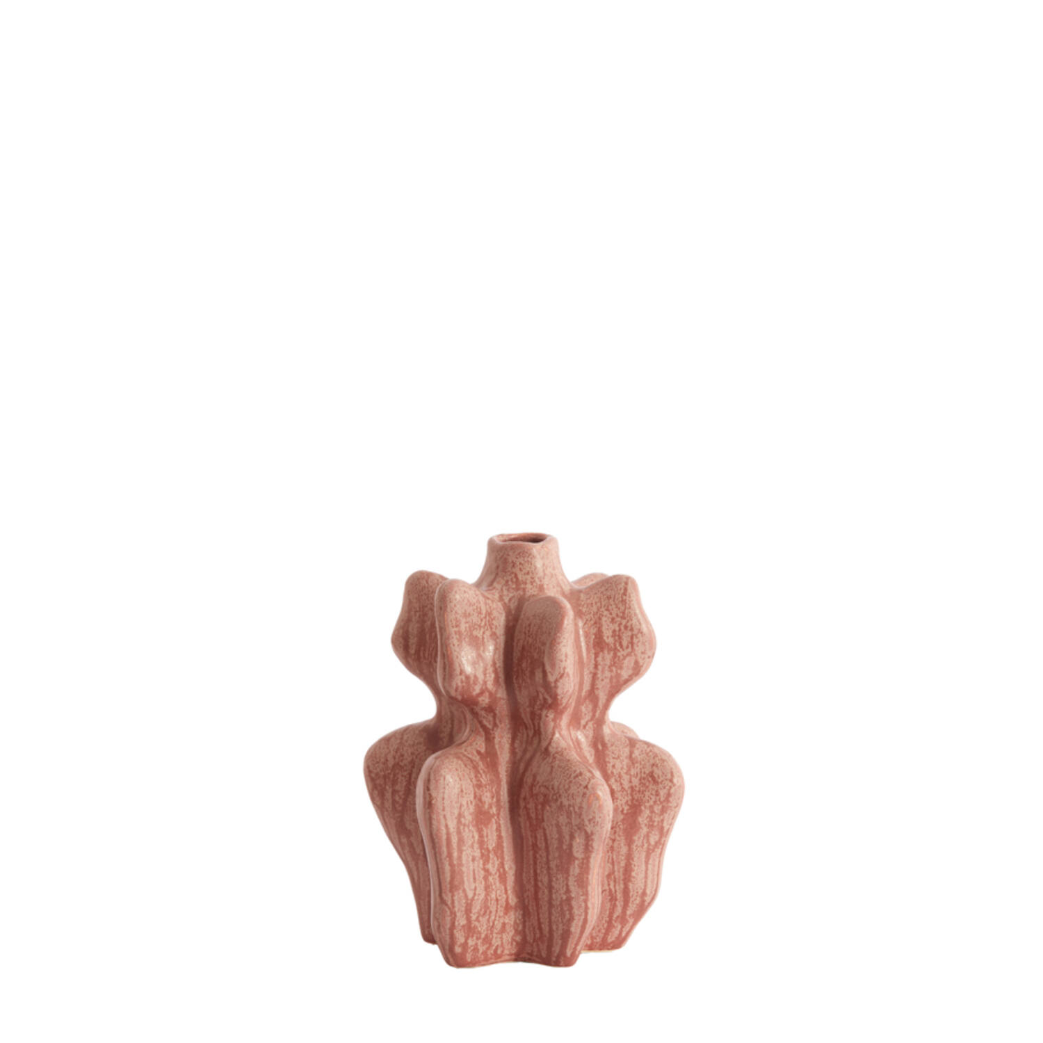 Vase deco 17,5x16x23,5 cm NARA ceramics coral-red